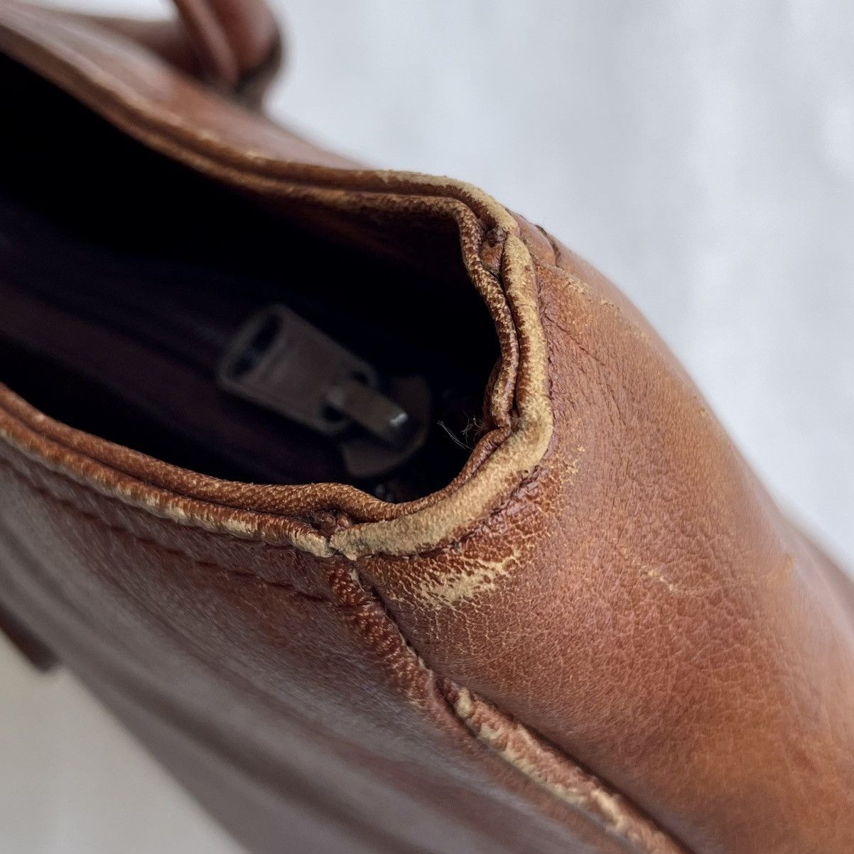 Japanese Brand × Leather Vintage Japan Leather Bag Size ONE SIZE - 6 Thumbnail