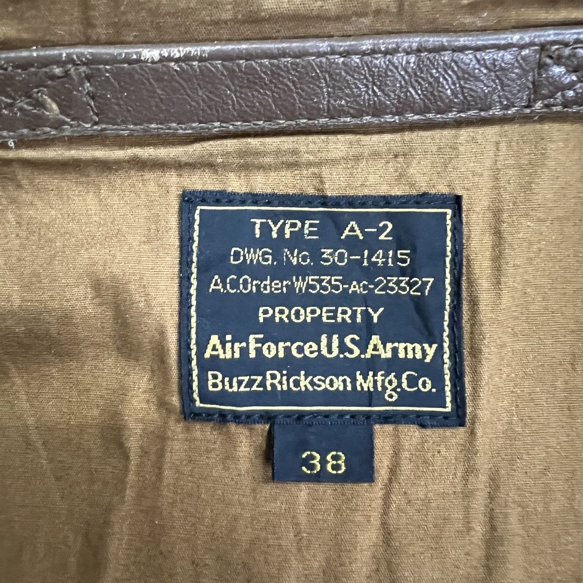 Buzz Rickson's Buzz Rickson Mfg Type A-2 Us Air Force Leather Jacket Size US M / EU 48-50 / 2 - 13 Thumbnail