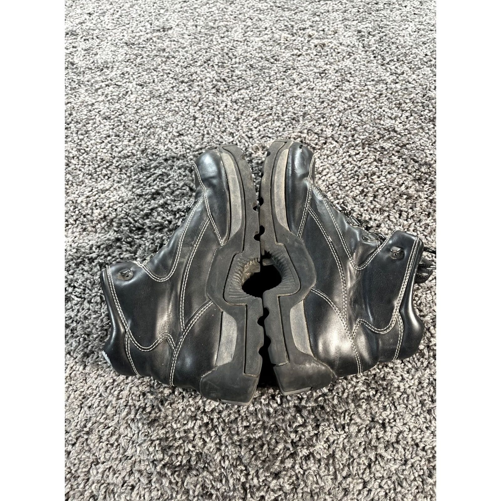 Route 66 VINTAGE Route 66 Boots Womens Platform Block Heel Leather Black 9 Y2K Casual Size US 9 / IT 39 - 6 Thumbnail