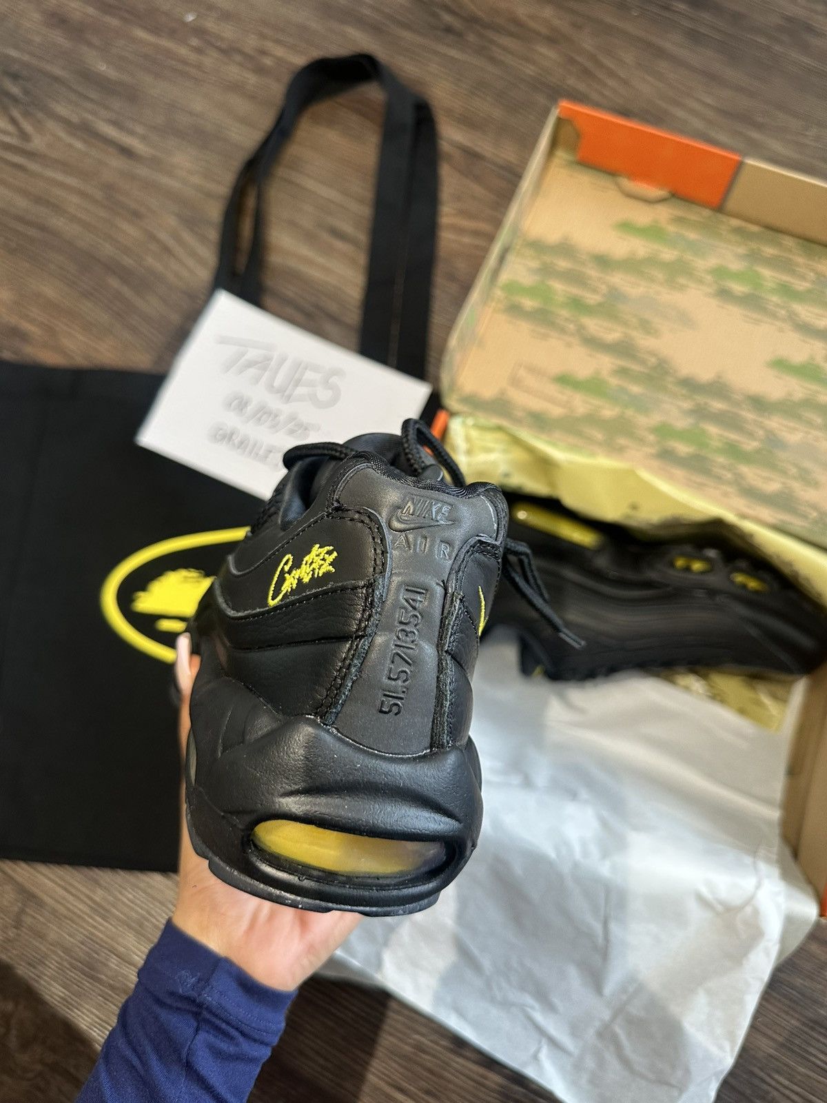 Corteiz × Nike Corteiz X Nike Air Max 95 “Honey Blacks” Size US 8 / EU 41 - 4 Thumbnail