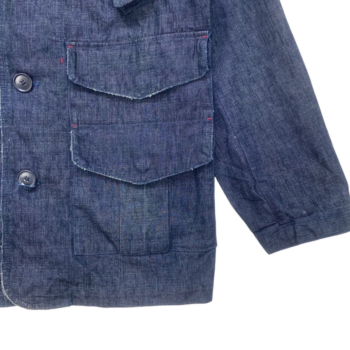 Japanese Brand Japanese Brand 3S Three Styles Distressed Denim Jacket Size US M / EU 48-50 / 2 - 18 Thumbnail