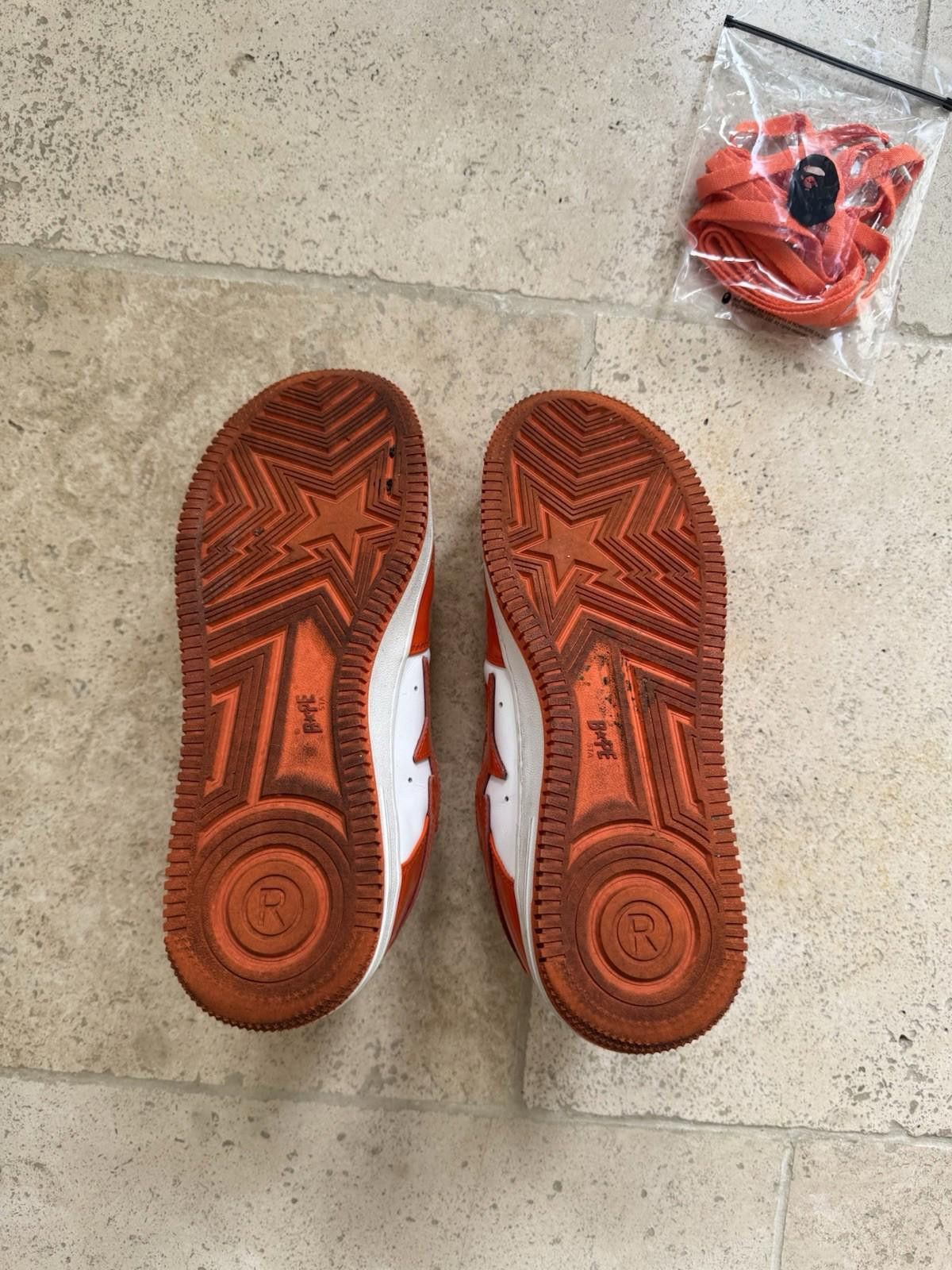 Bape bapesta air force 1 orange US 8 GOOD CONDITION - RARE Size US 8.5 / EU 41-42 - 7 Thumbnail