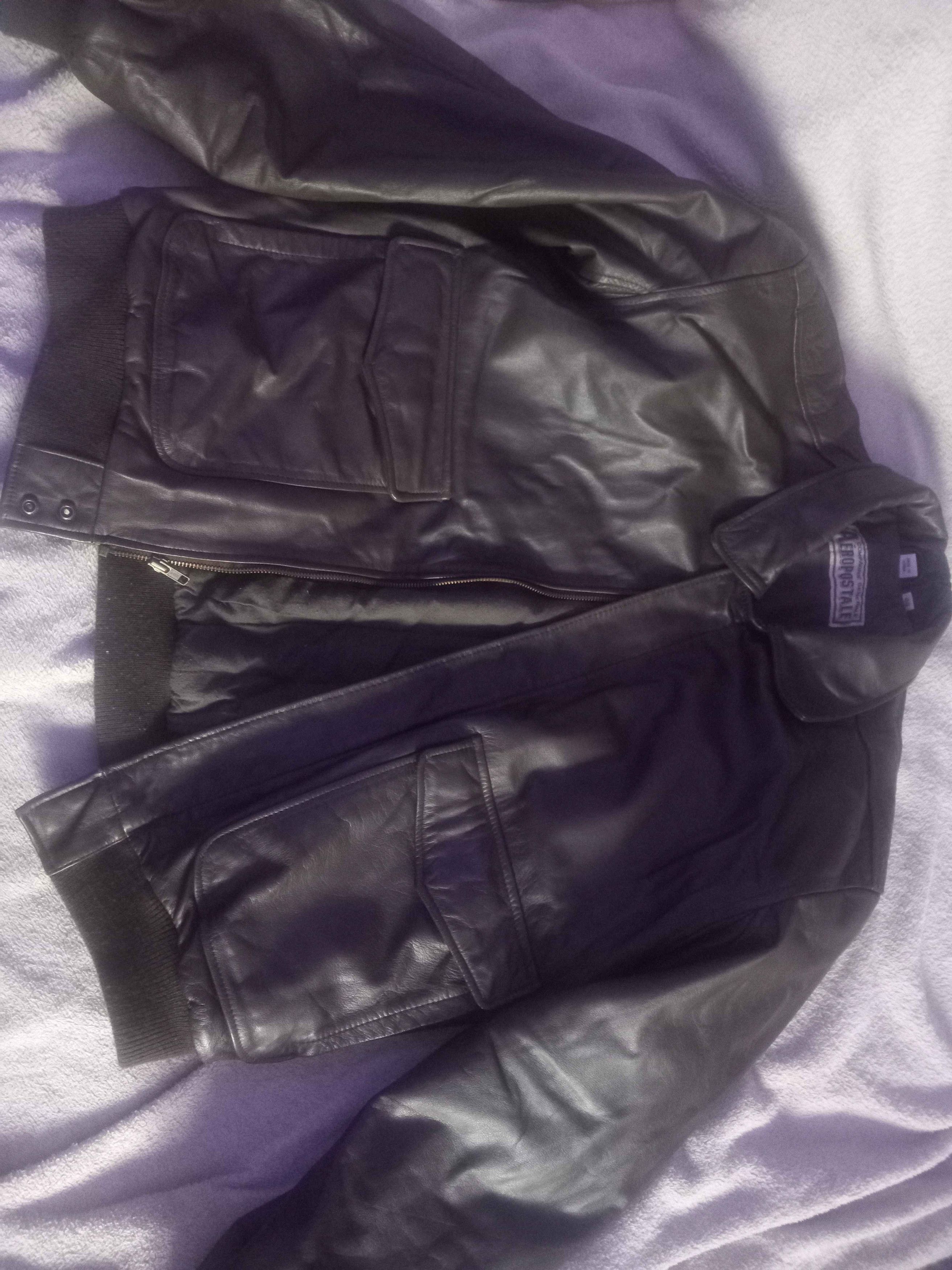 Aeropostale Brown Vintage Leather Jacket Size US M / EU 48-50 / 2 - 1 Thumbnail