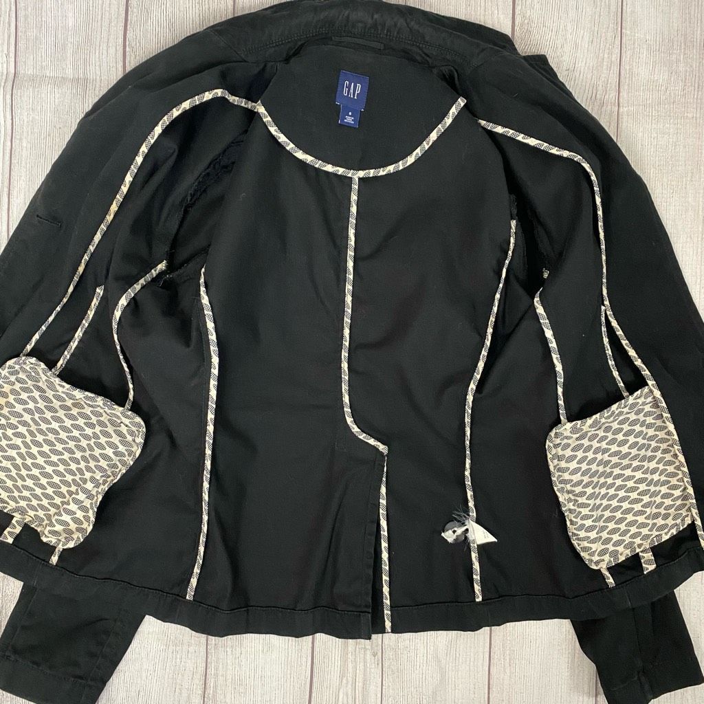 Gap Gap women 6 button front black collared blazer w/pockets Size M / US 6-8 / IT 42-44 - 5 Thumbnail
