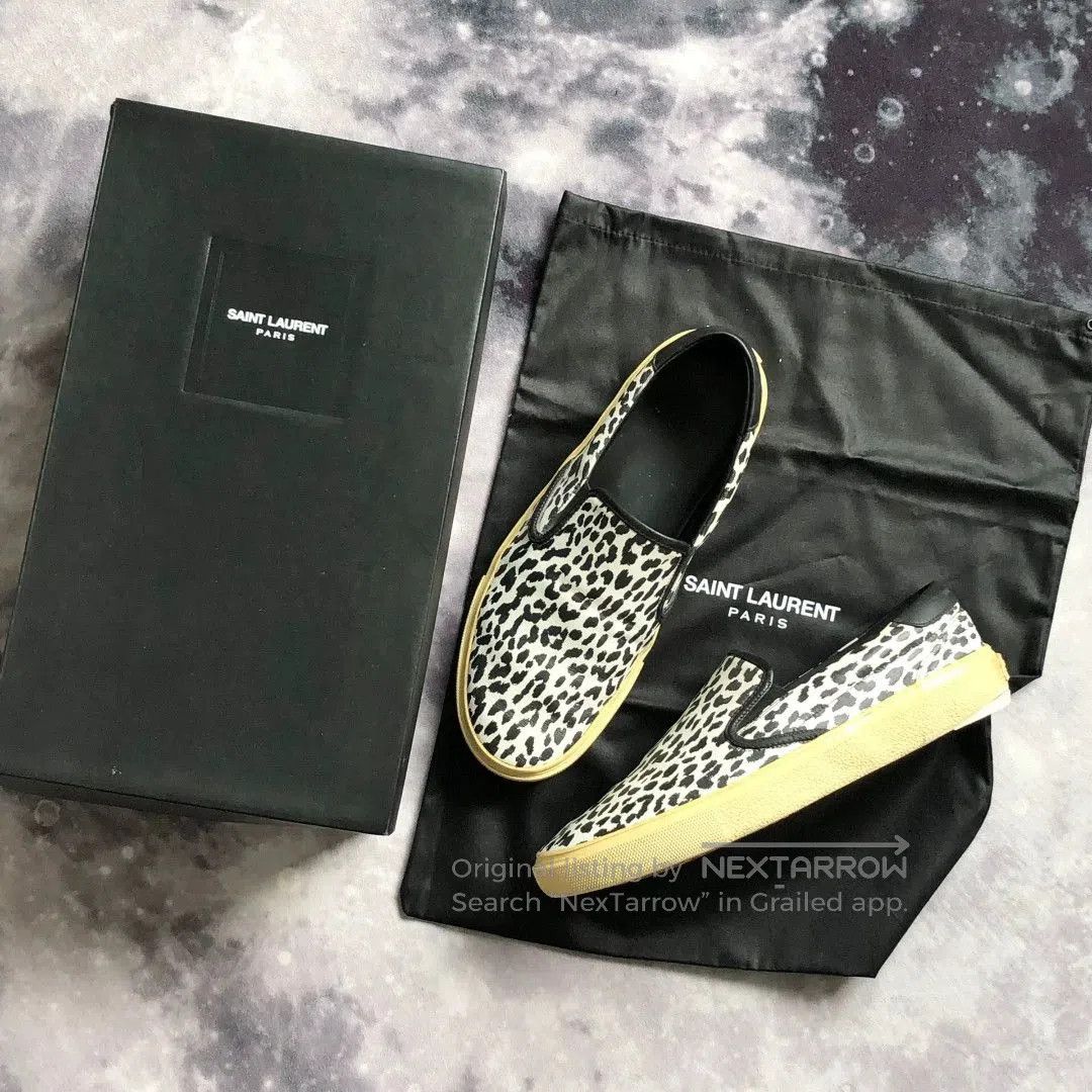 Saint Laurent Paris Saint Laurent Babycat White Leopard Slip On. Size US 10 / EU 43 - 1 Thumbnail