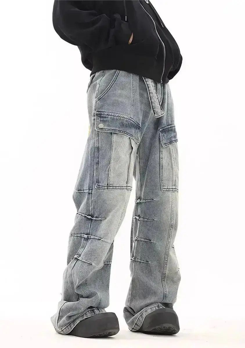 Japanese Brand Vintage street washed micro-flared jeans Size US 32 / EU 48 - 6 Thumbnail