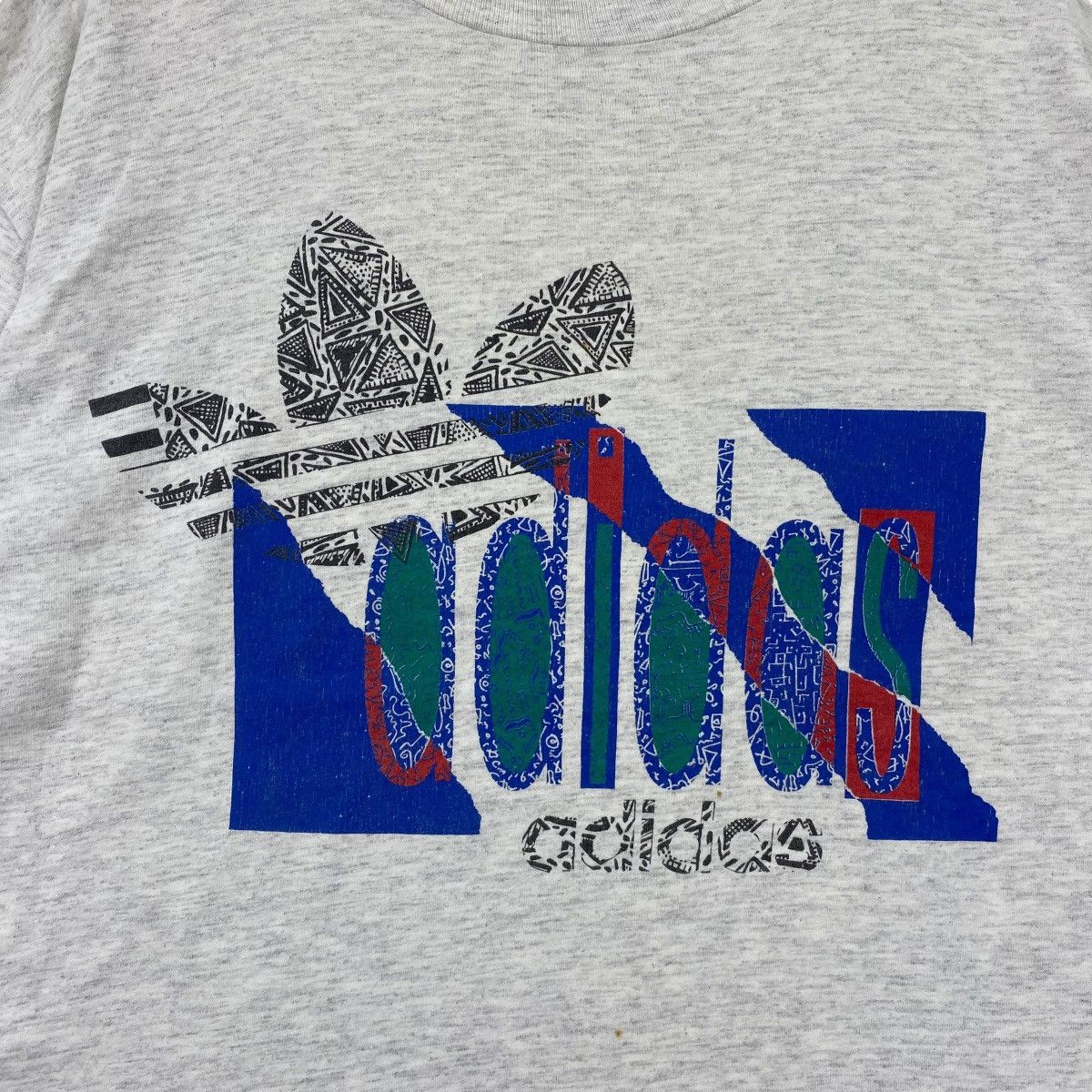 Adidas × Vintage Vintage 90's ADIDAS BIG LOGO Sportswear Tee Shirt Large Size Size US L / EU 52-54 / 3 - 2 Thumbnail