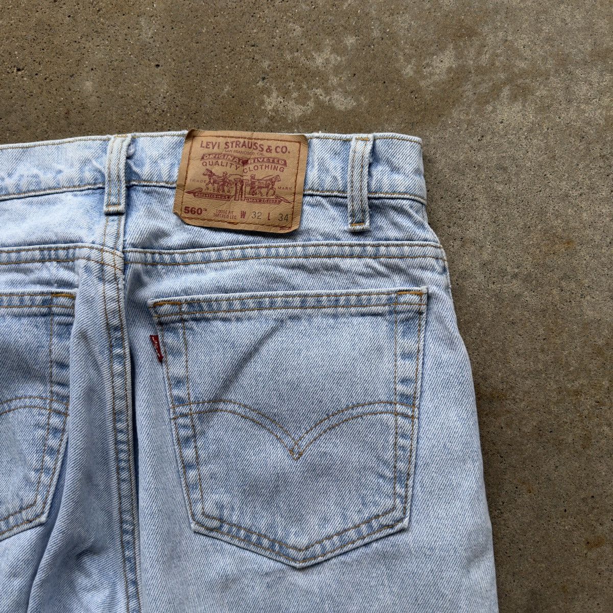Levi's 90s Levi’s 560 Faded Thrashed Jeans USA ERD Grunge Chrome Size US 32 / EU 48 - 10 Thumbnail