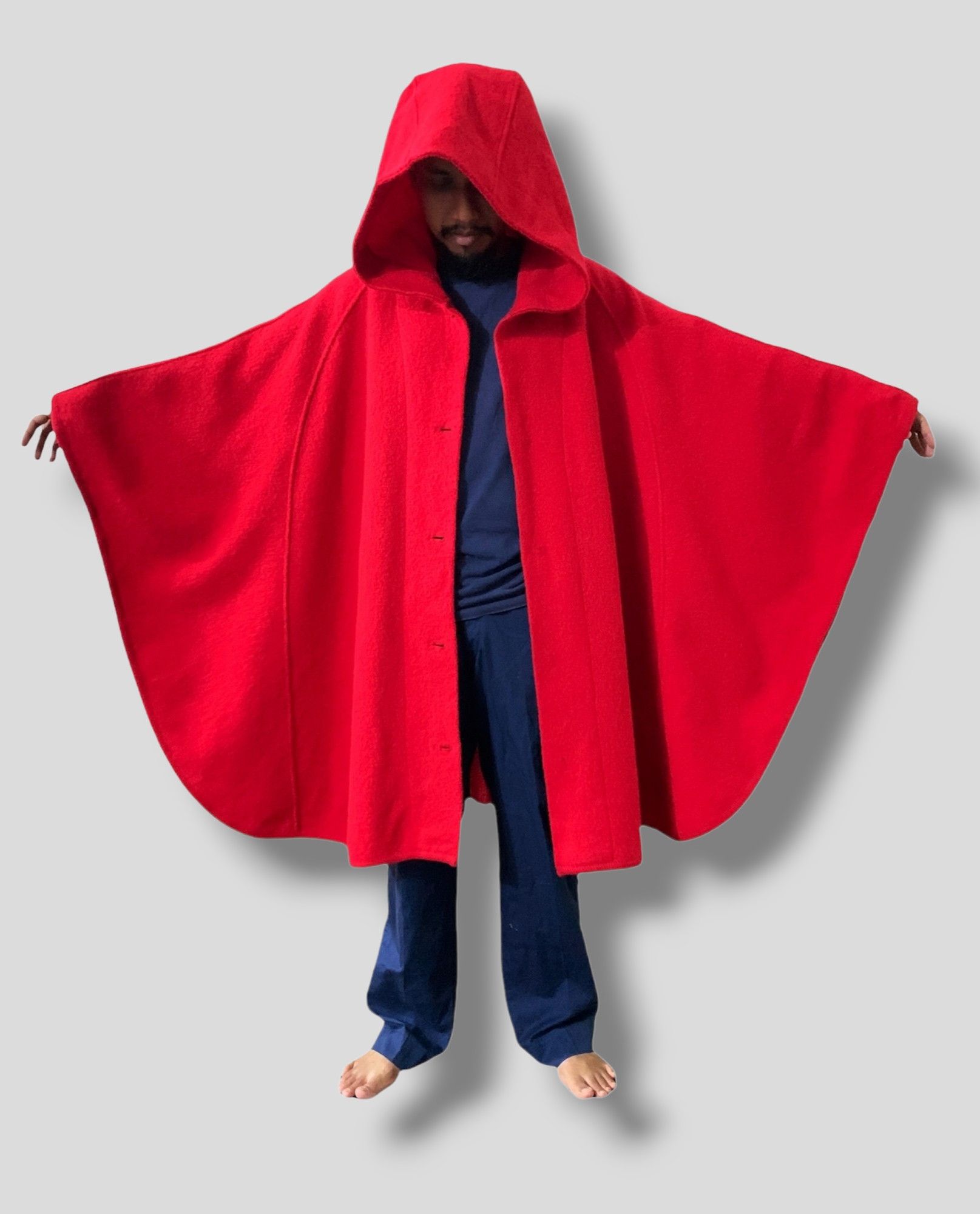 Vintage Tundra canada wool cloaks hooded wrap jacket