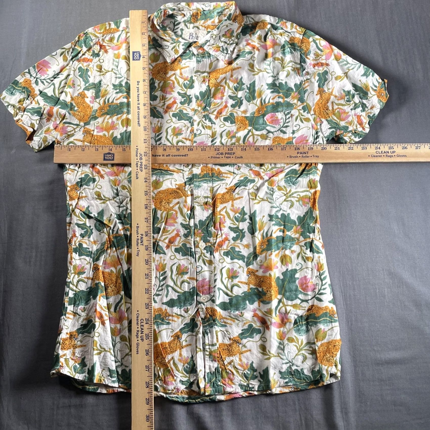 Vintage RJC Shirt Mens Medium Leopard Tropical Rebel James & Charli Short Sleeve Viscose Size US M / EU 48-50 / 2 - 4 Thumbnail
