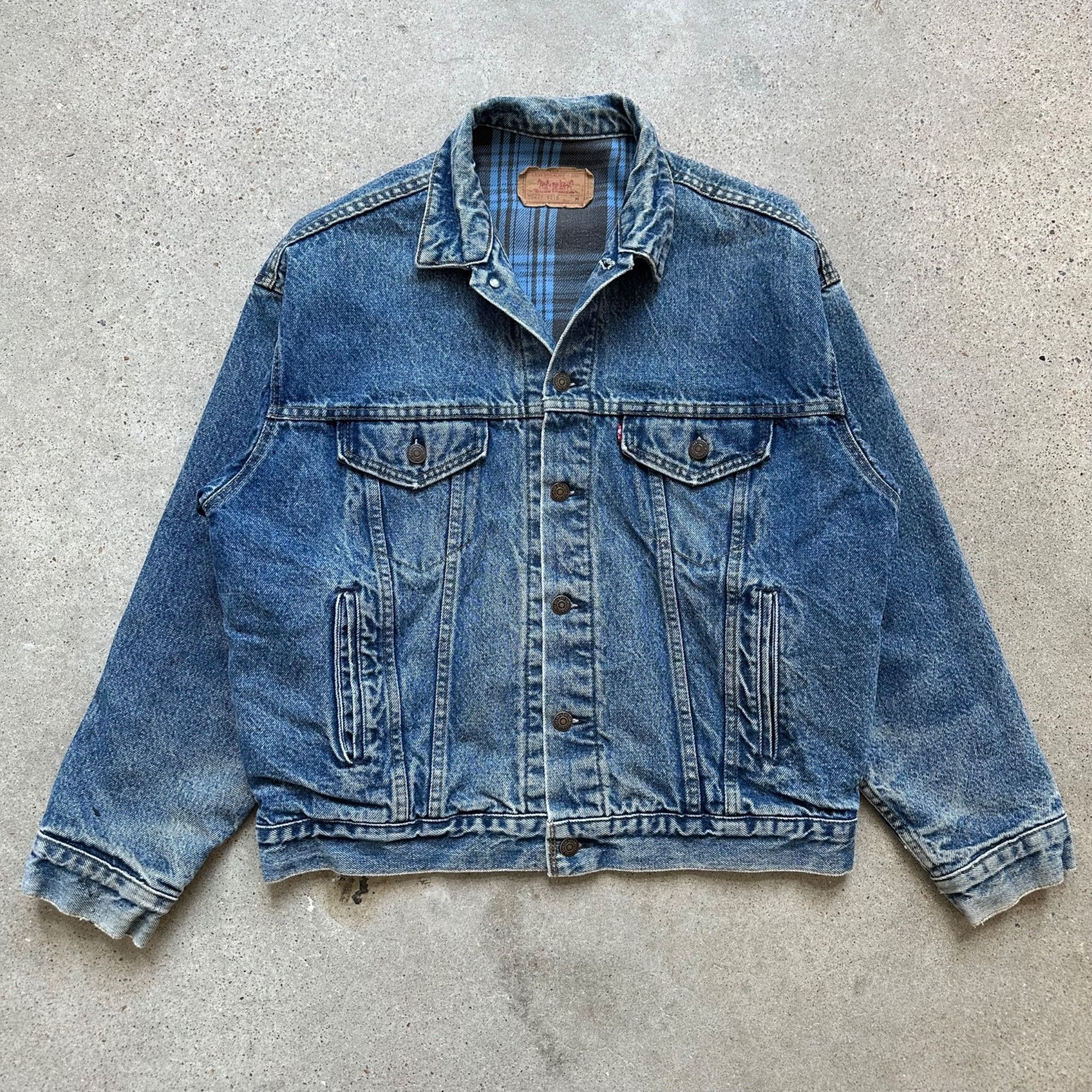 Vintage Levi s Flannel Blanket Lined Denim Jacket Outerwear