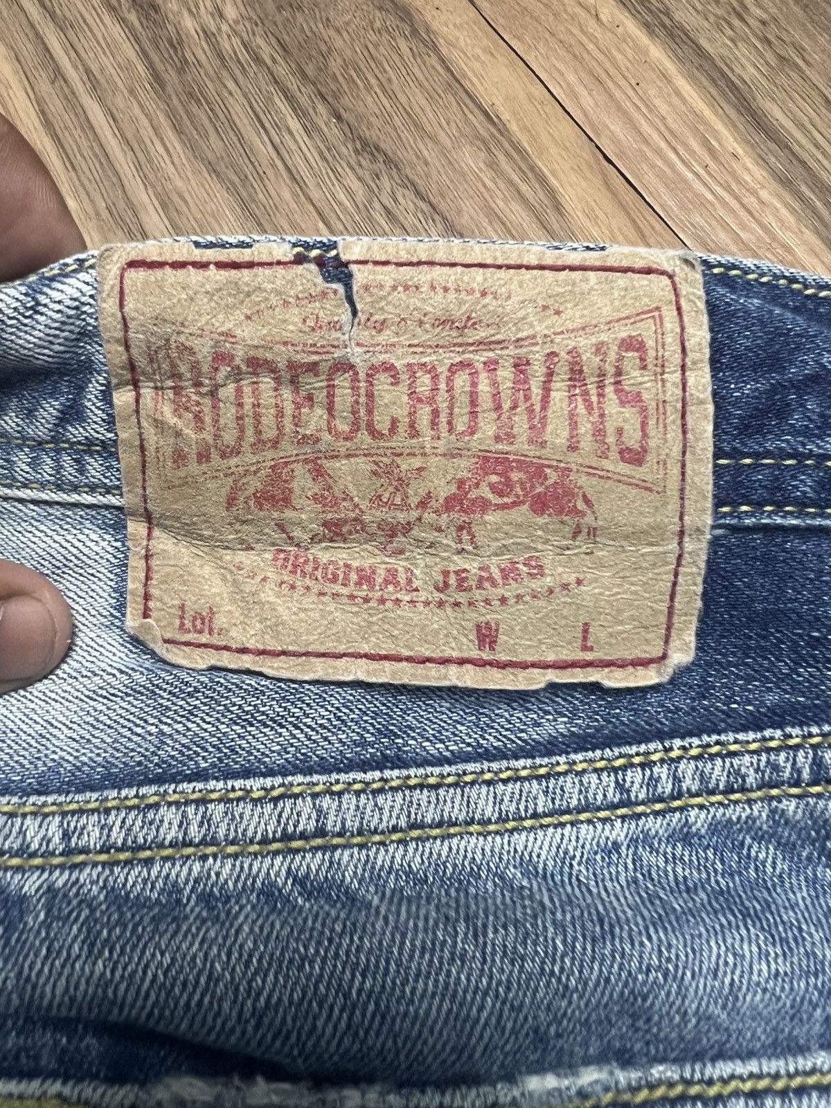 Japanese Brand Rodeo Crowns Japan Premium Distressed Denim Jeans (43) Size US 30 / EU 46 - 20 Thumbnail