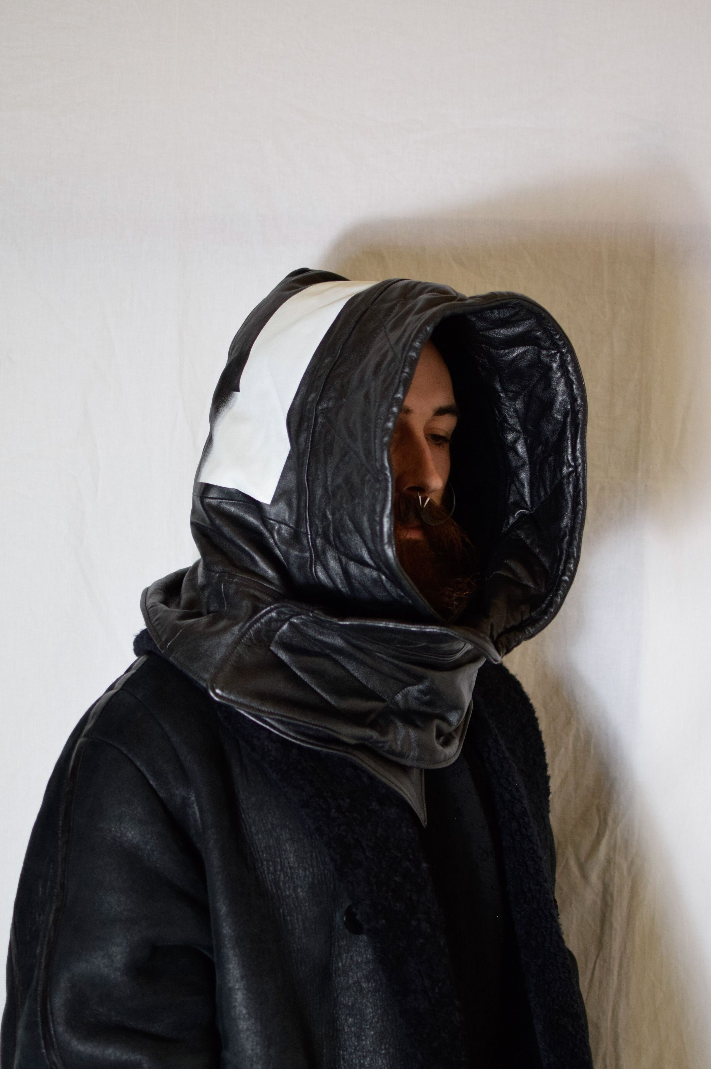 Julius Nilos AW16 Sheep Leather Hood - 560STU2-P Size ONE SIZE - 1 Thumbnail