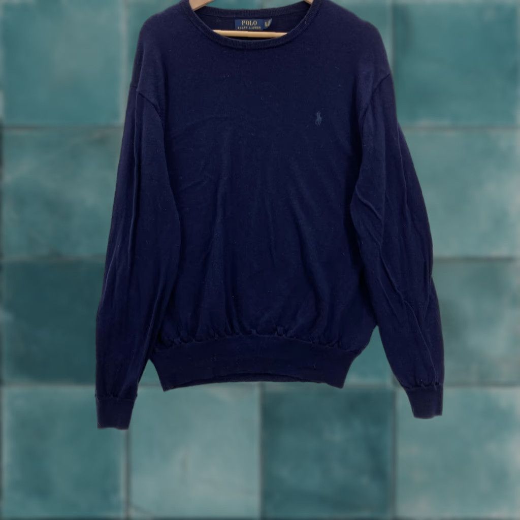 Polo Ralph Lauren Polo Ralph Lauren Sweater Mens XL Navy Merino Wool Crewneck Pony Logo Pullover Size US XL / EU 56 / 4 - 1 Thumbnail