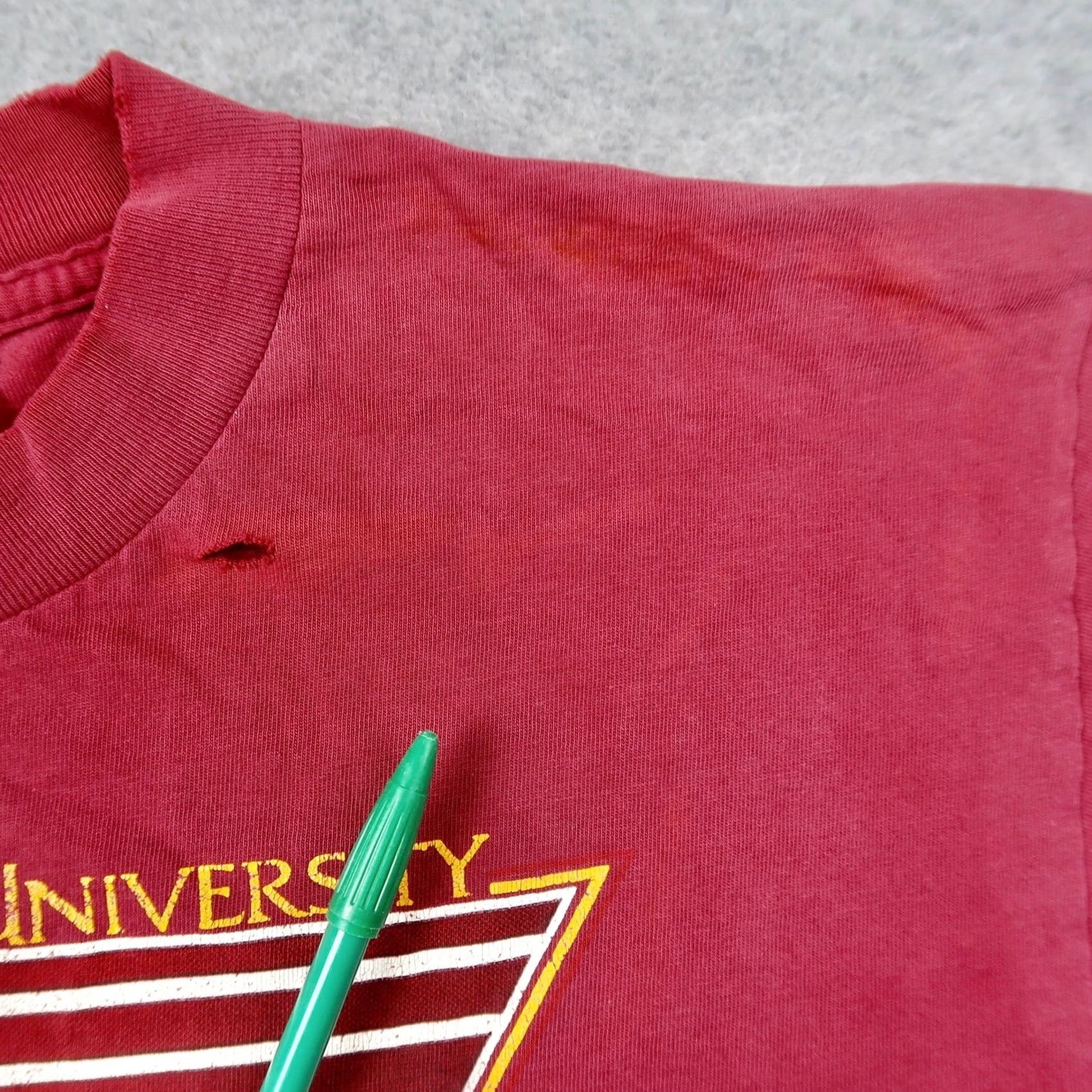 Vintage VINTAGE Oneita ASU Sun Devils Shirt Large Red 90s Arizona State Single Stitch Mens Size US L / EU 52-54 / 3 - 5 Thumbnail