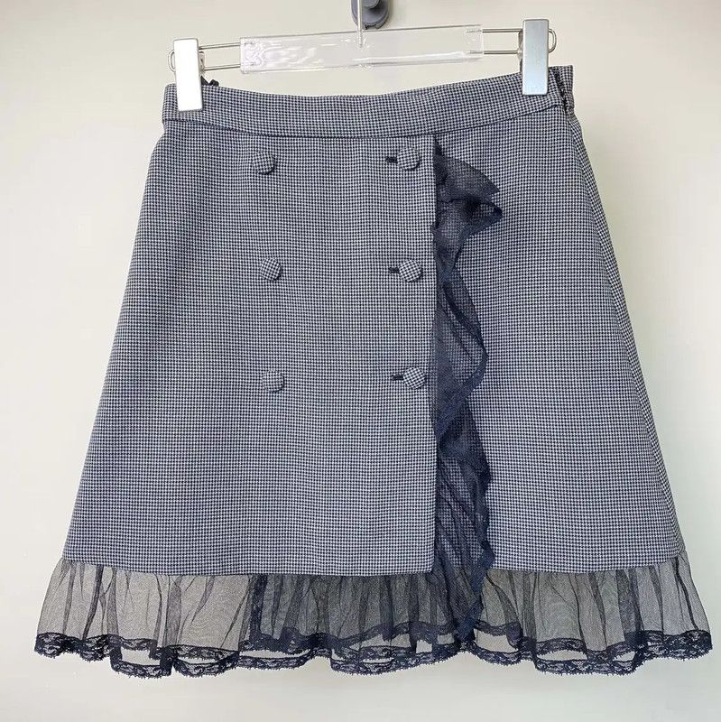 Miu Miu Miu Miu Gray Cotton Women's Skirt 0089 Size 23" - 1 Thumbnail