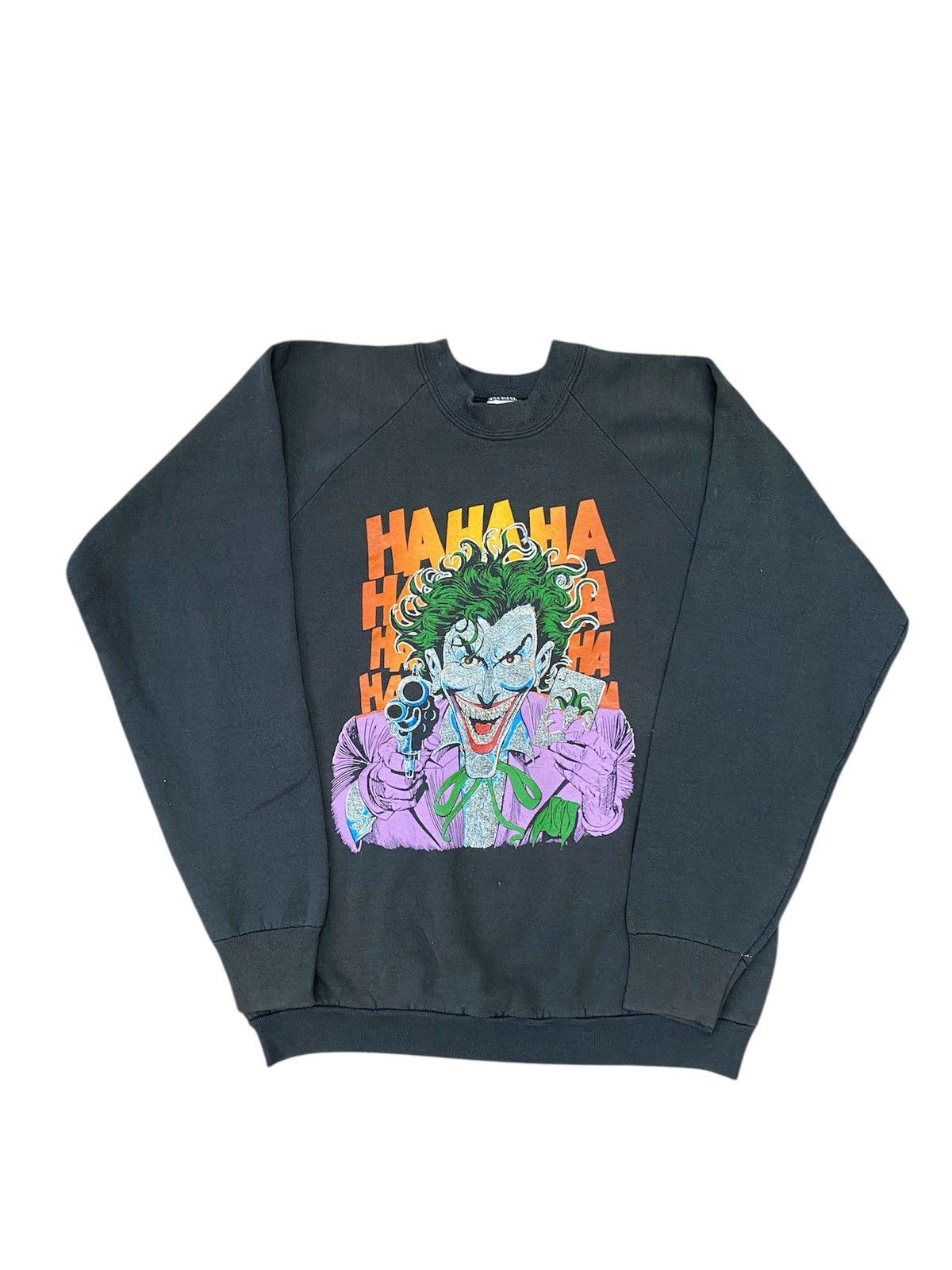 Vintage Vtg The Joker Gun Laughing Batman DC Comics 1989 Sweatshirt Size US XL / EU 56 / 4 - 1 Thumbnail