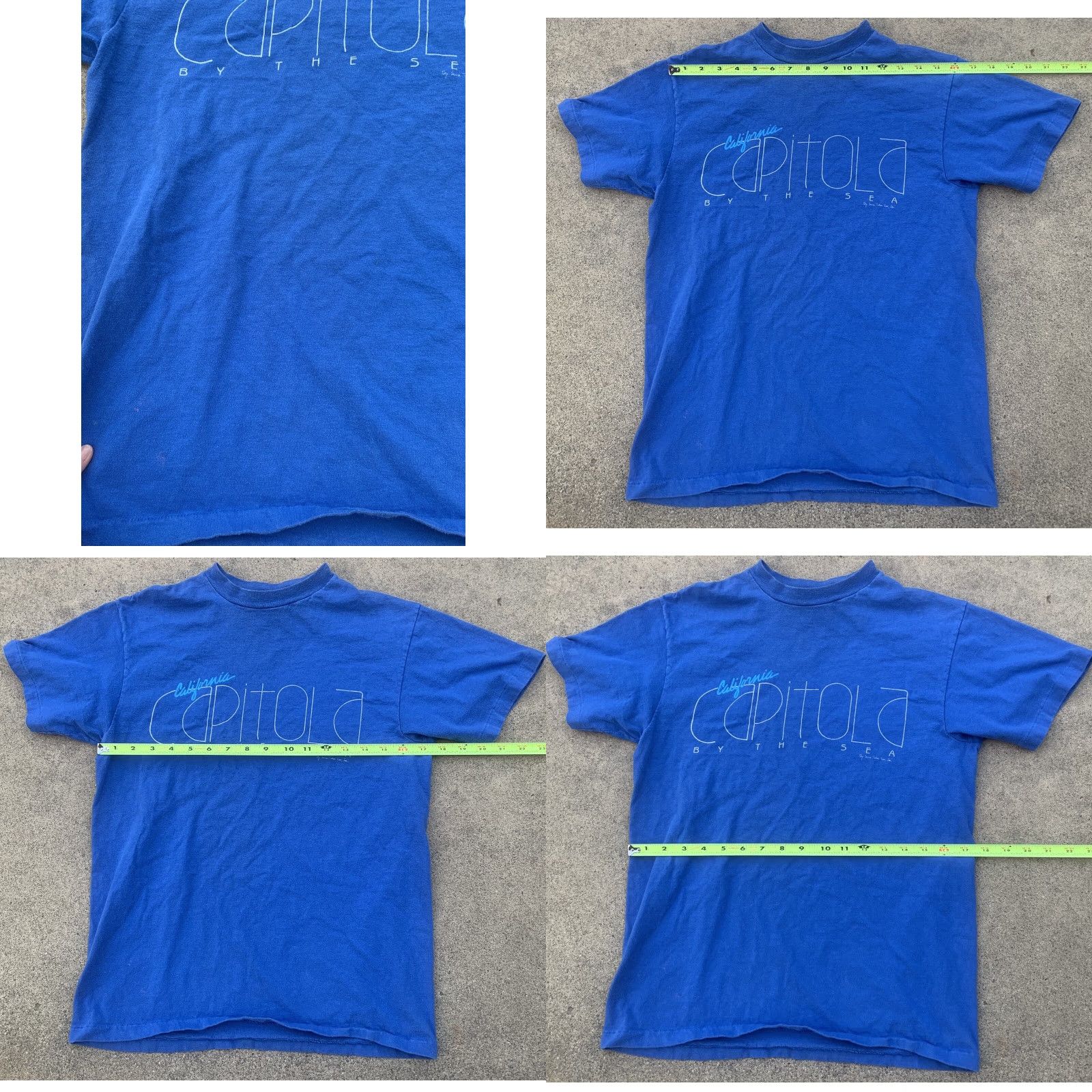 Hanes VINTAGE Hanes California Capitola By the Sea T-Shirt M Blue Crew Neck Short Sleeve Cotton 80s 90s Beach Graphic Print Men Size US M / EU 48-50 / 2 - 8 Thumbnail