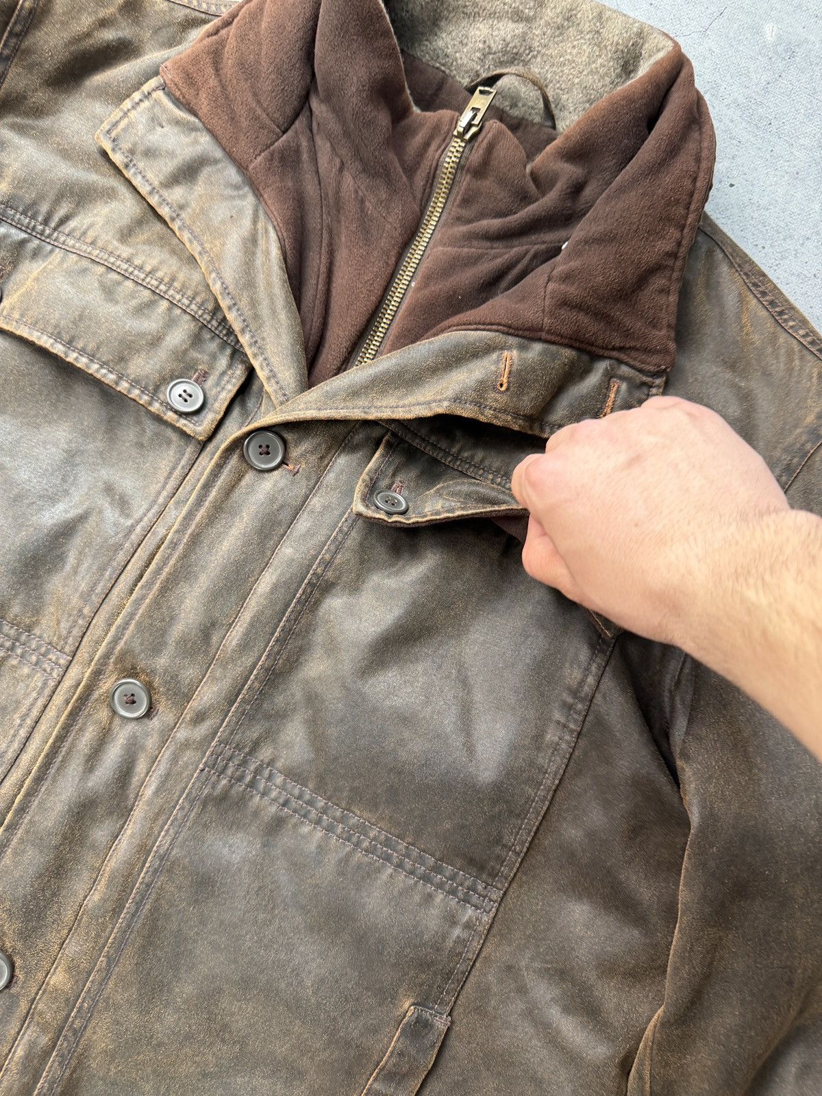 Marlboro Vintage Marlboro Classics Brown Jacket Made Italy Coat Size US XXL / EU 58 / 5 - 5 Thumbnail
