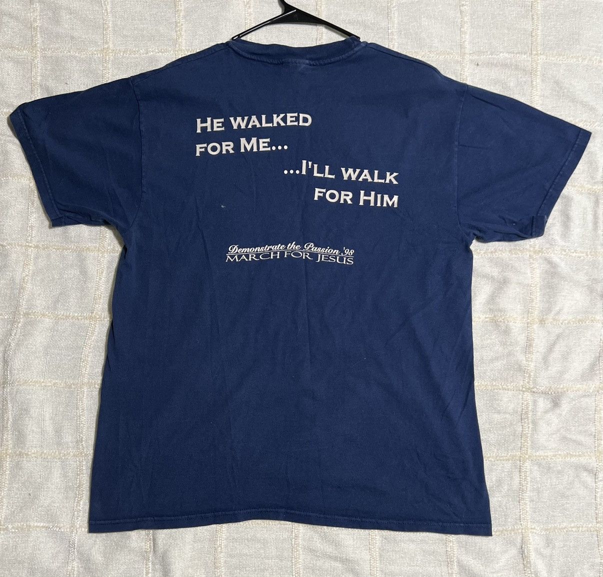 Hanes Vintage Jesus T-shirt Size US L / EU 52-54 / 3 - 3 Thumbnail