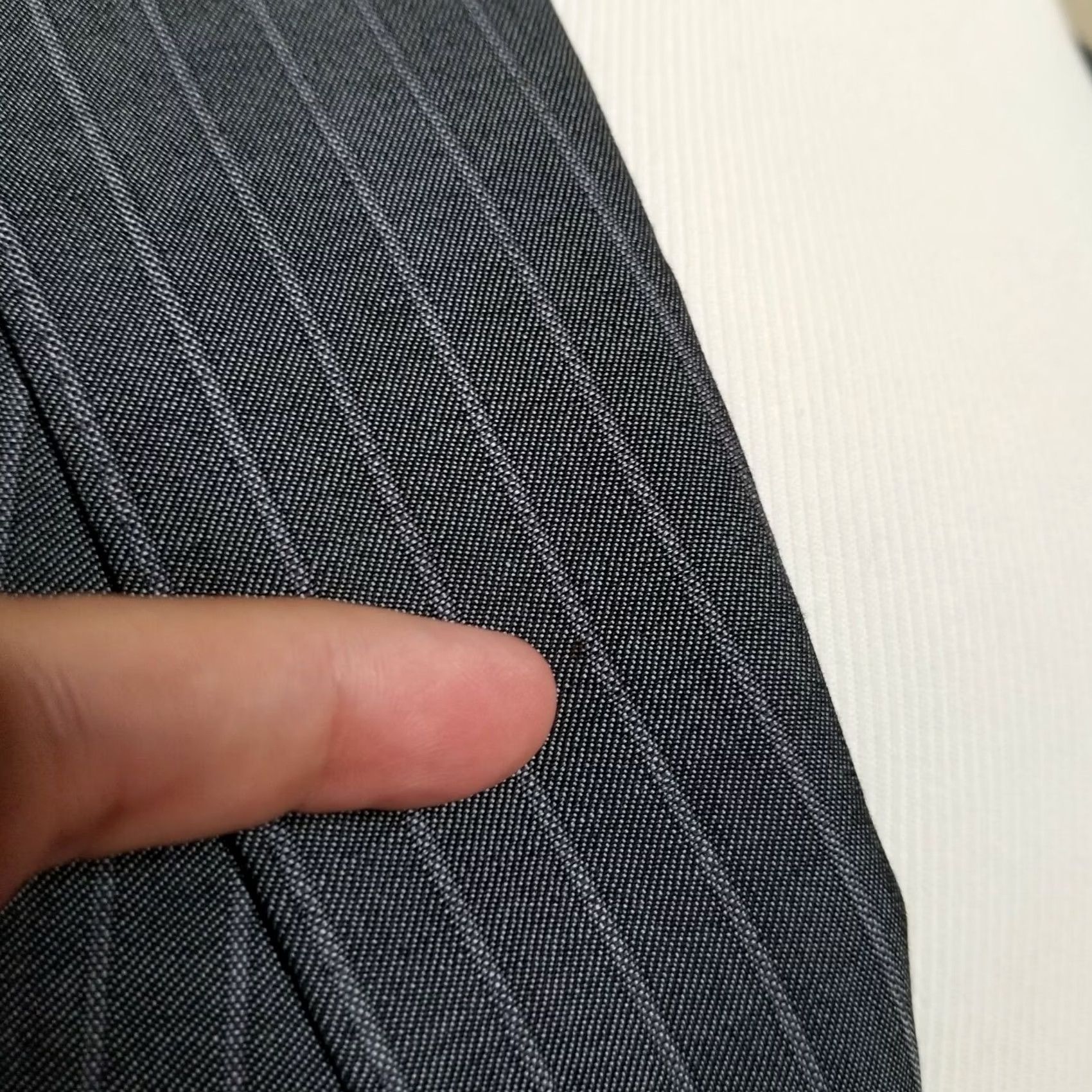 Canali Canali Mens Suit Jacket Gray Pinstripe Wool 54L / 44L Blazer Sport Coat Two Button Size 54R - 7 Thumbnail