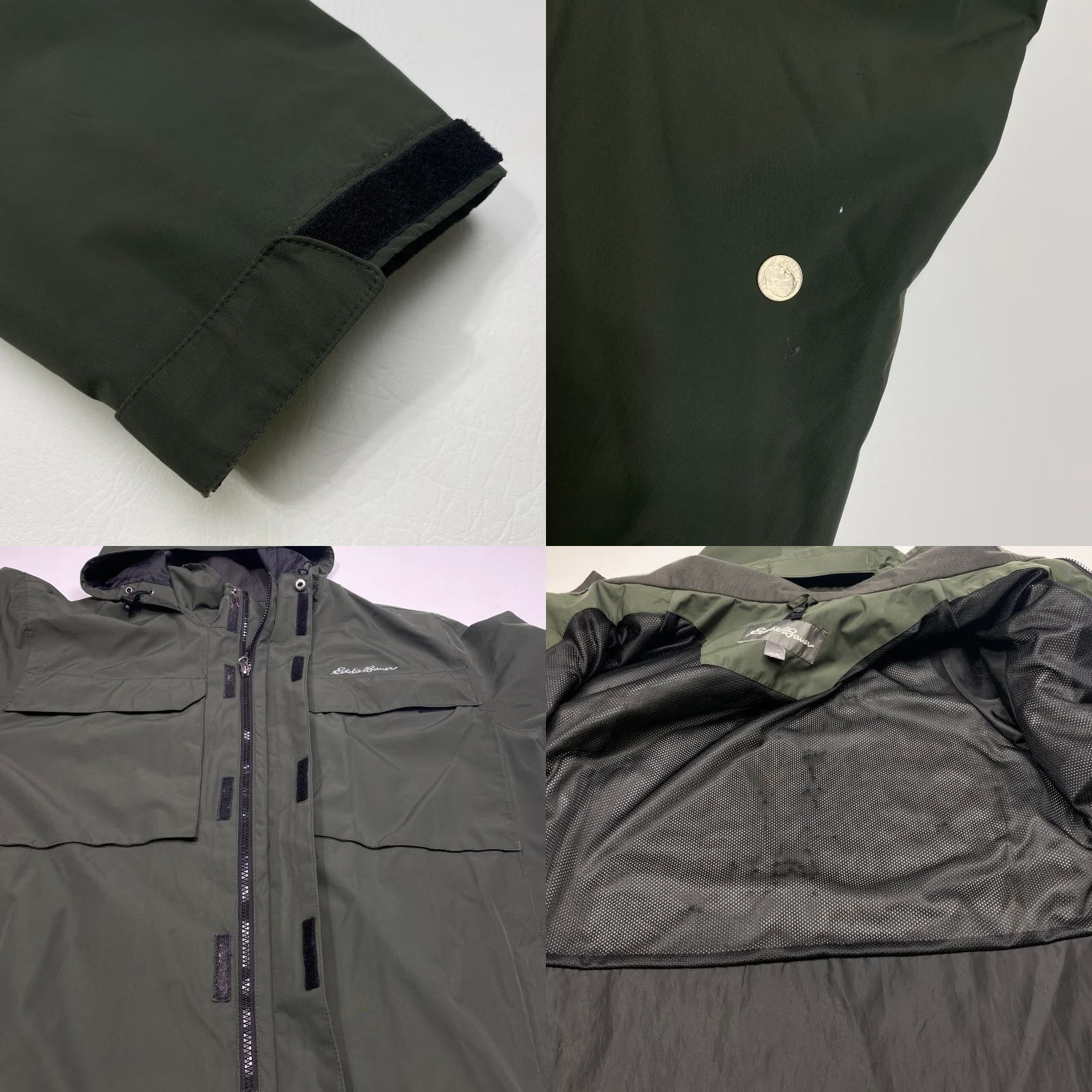 Eddie Bauer Eddie Bauer Jacket Mens XL Green Hooded Rain Coat Windbreaker WeatherEdge 7852 Size US XL / EU 56 / 4 - 9 Thumbnail