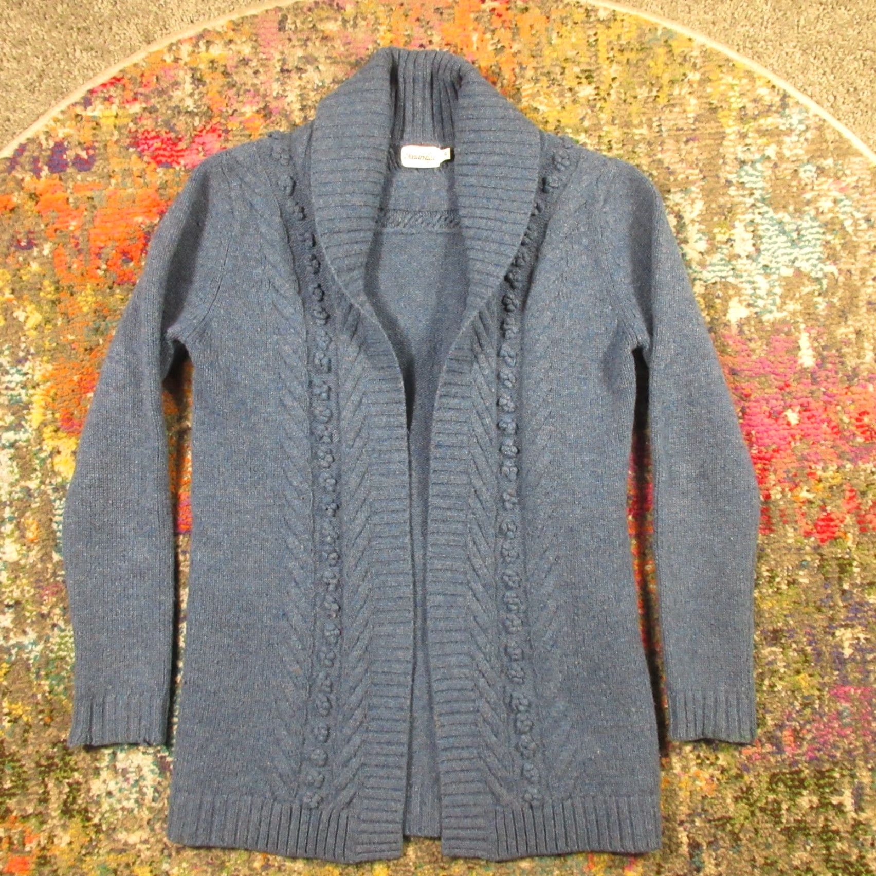Vintage VINTAGE Icelandica Cardigan Sweater Womens S Blue Open Front Raglan Sleeve Wool Knit Crochet Nordic Fair Isle 90s Mens Womens Size S / US 4 / IT 40 - 2 Thumbnail