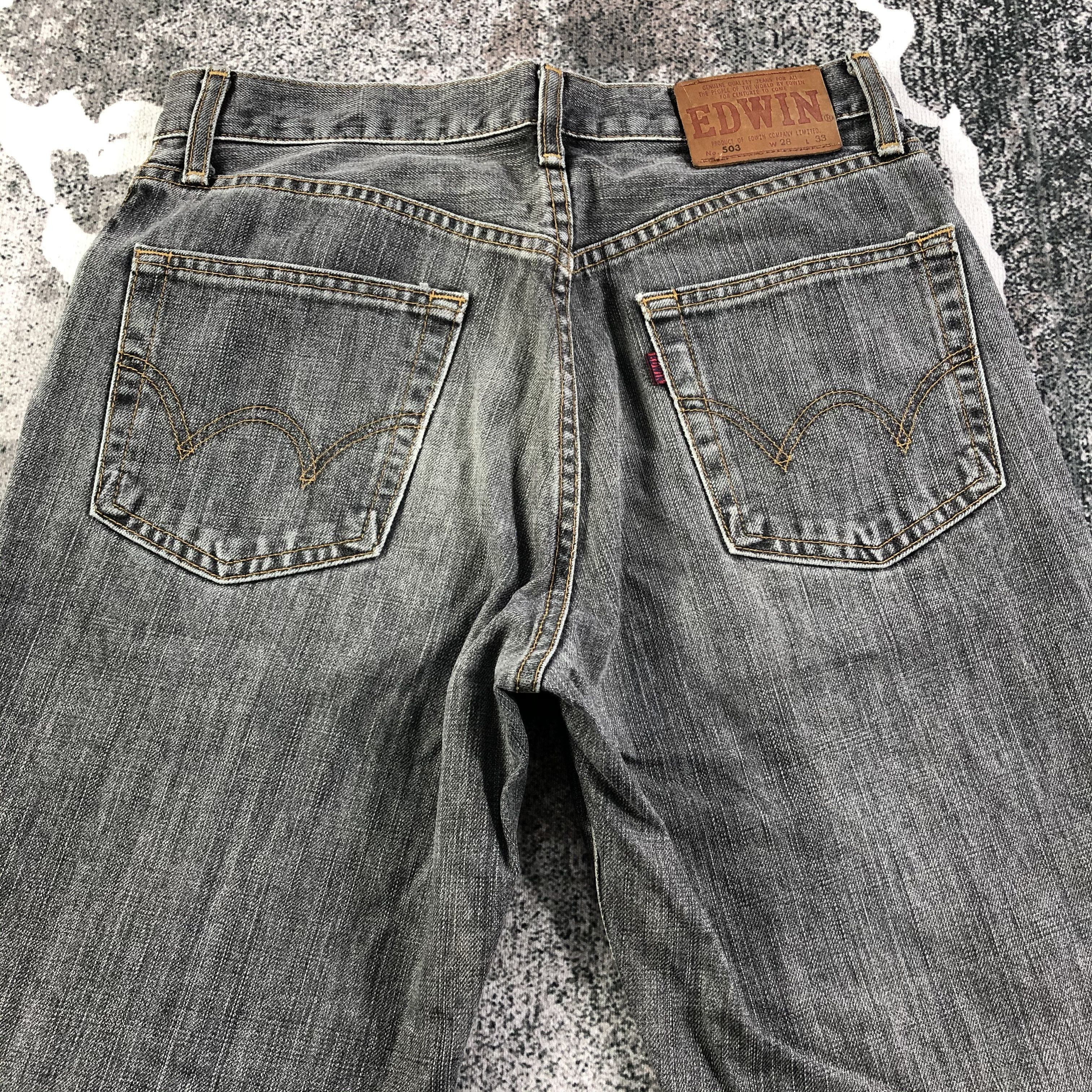 Edwin Vintage Edwin 503 Jeans Faded Gray Denim KJ1747 Size US 28 / EU 44 - 4 Thumbnail