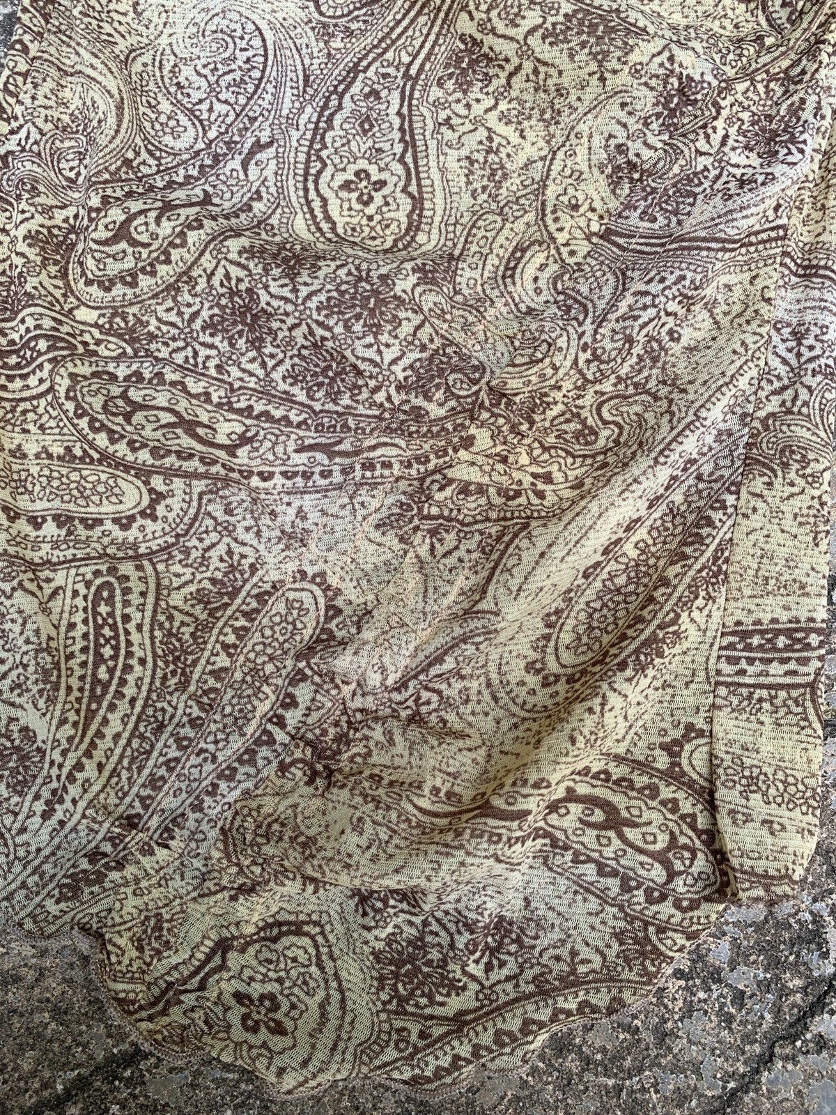 Mango y2k MNG Paisley Lowback Mesh Top Size XS / US 0-2 / IT 36-38 - 4 Thumbnail