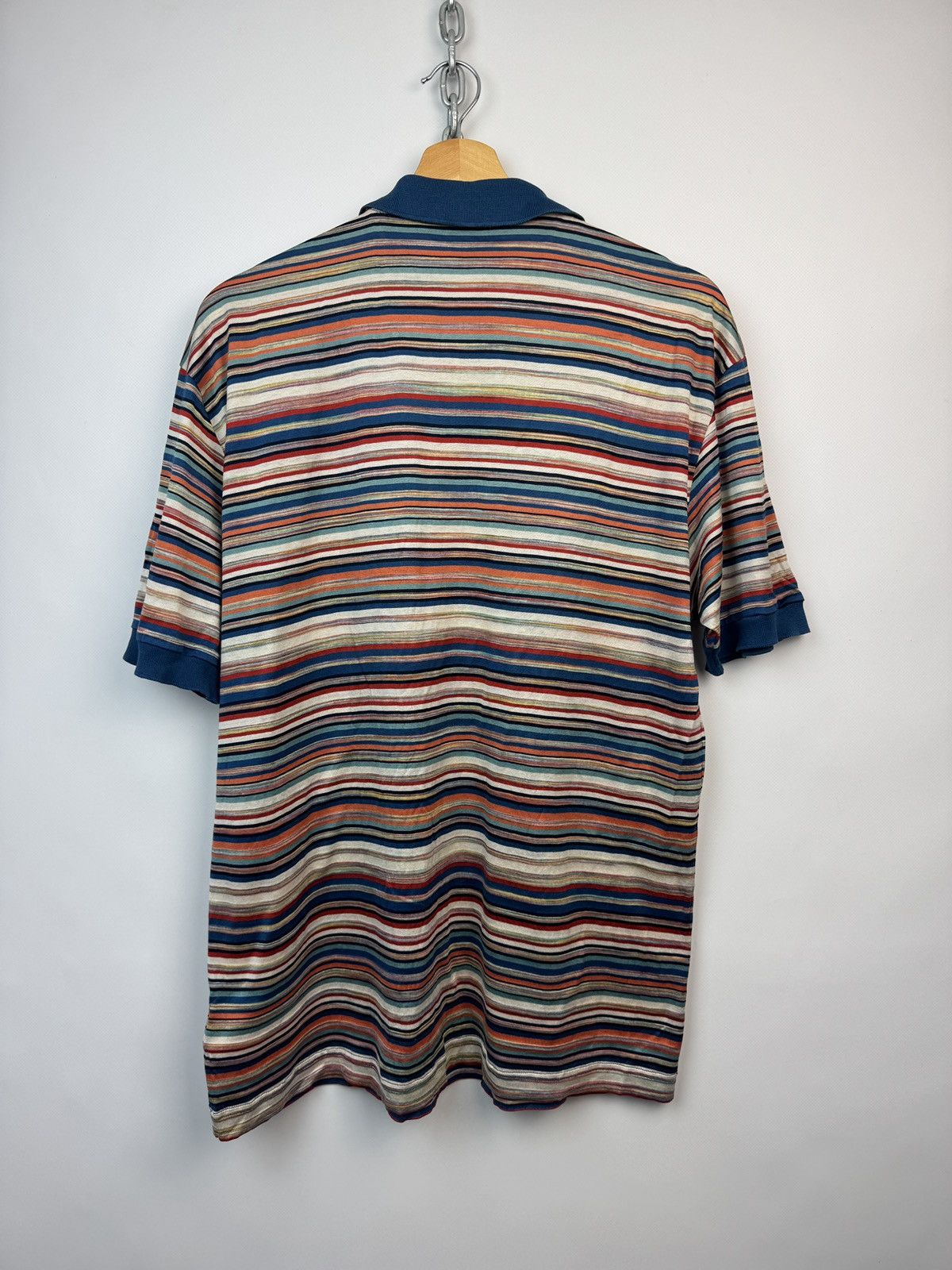 Missoni 90s Missoni Sport Italian Striped Multicolour Polo Tee Size US M / EU 48-50 / 2 - 7 Thumbnail