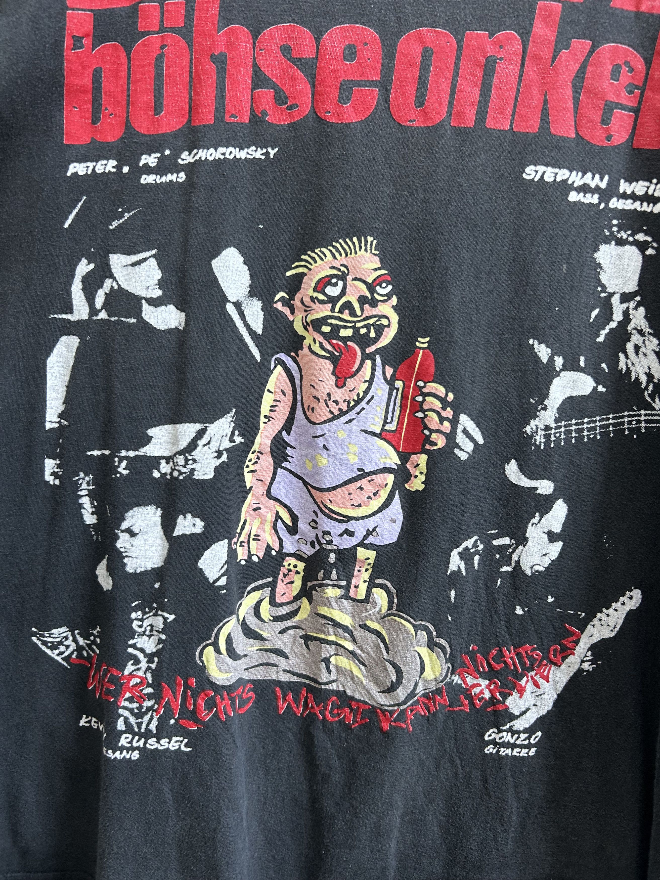 Band Tees × Vintage Vintage 90s Böhse Onkelz Rock Band Graphic T-shirt Size US XL / EU 56 / 4 - 7 Thumbnail