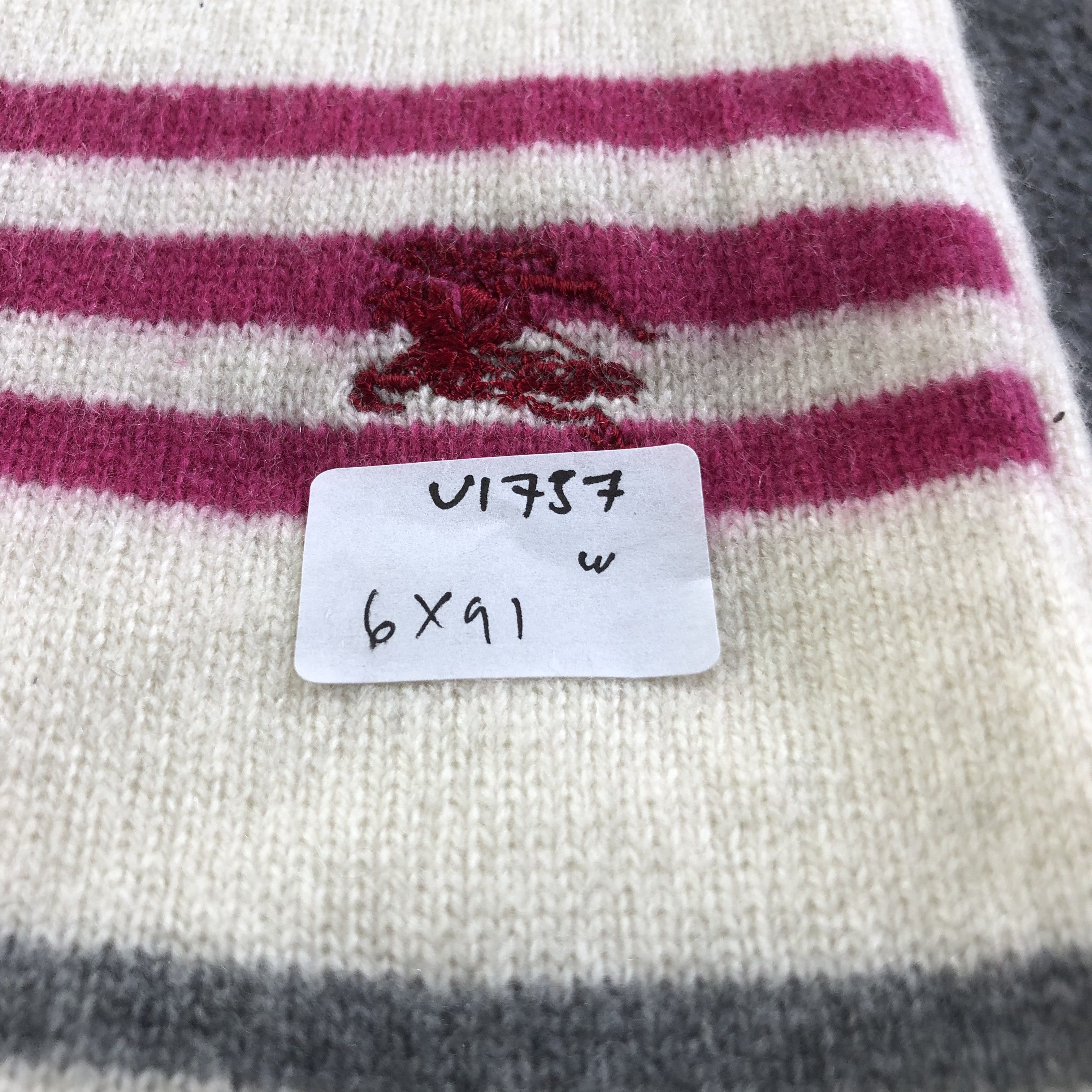 Burberry Burberry Blue Label Wool Scarf Muffler V1757 Size ONE SIZE - 9 Thumbnail