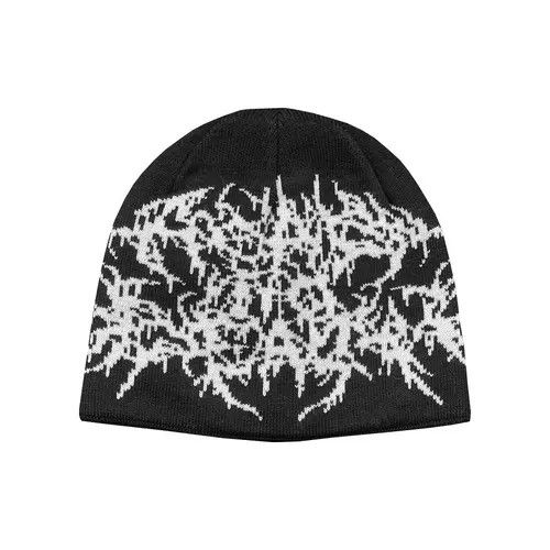 Japanese Brand Madoka x Reia Black and White y2k Beanie Size ONE SIZE - 1 Thumbnail