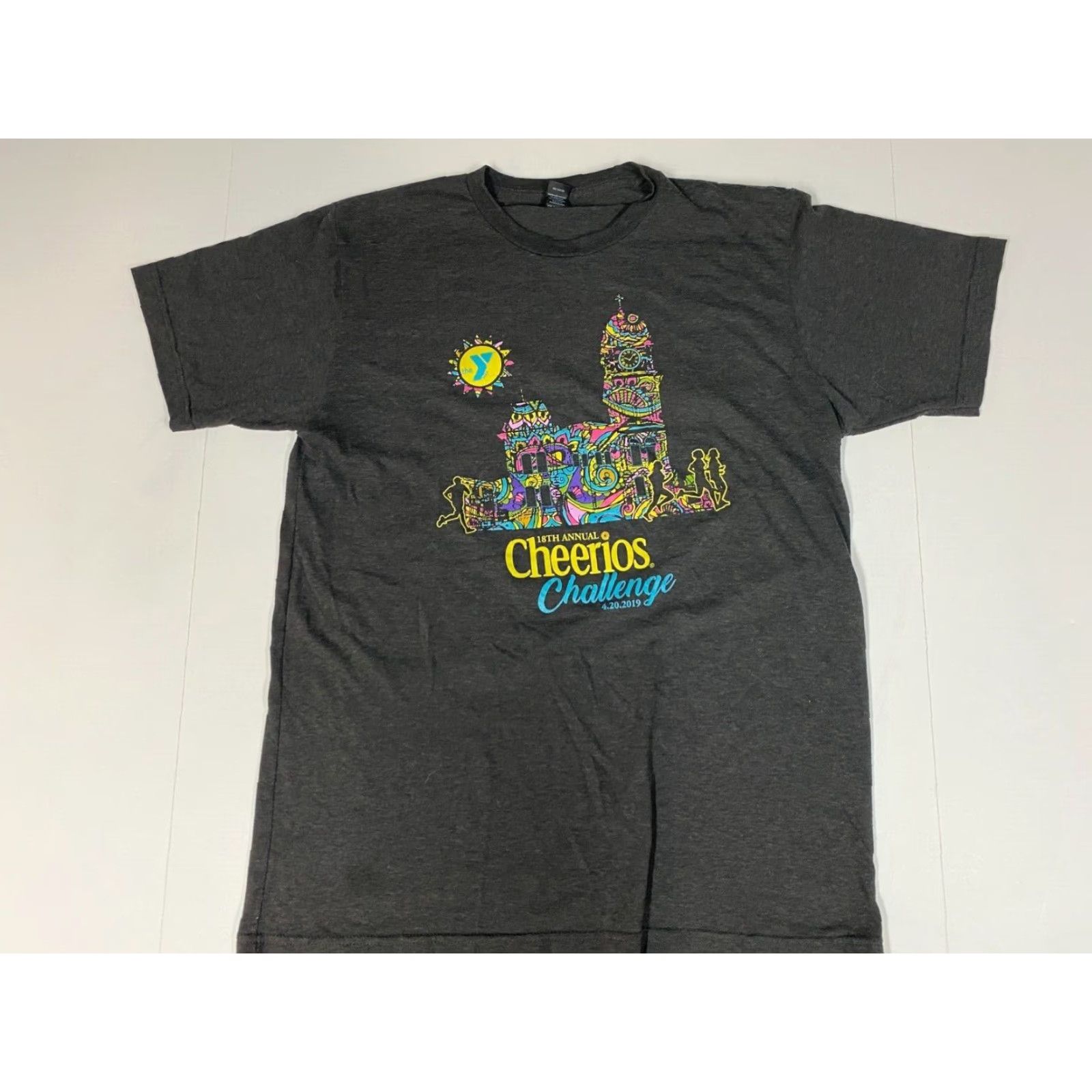 Tultex Cheerios Mens Shirt Medium gray challenge Size US M / EU 48-50 / 2 - 2 Thumbnail