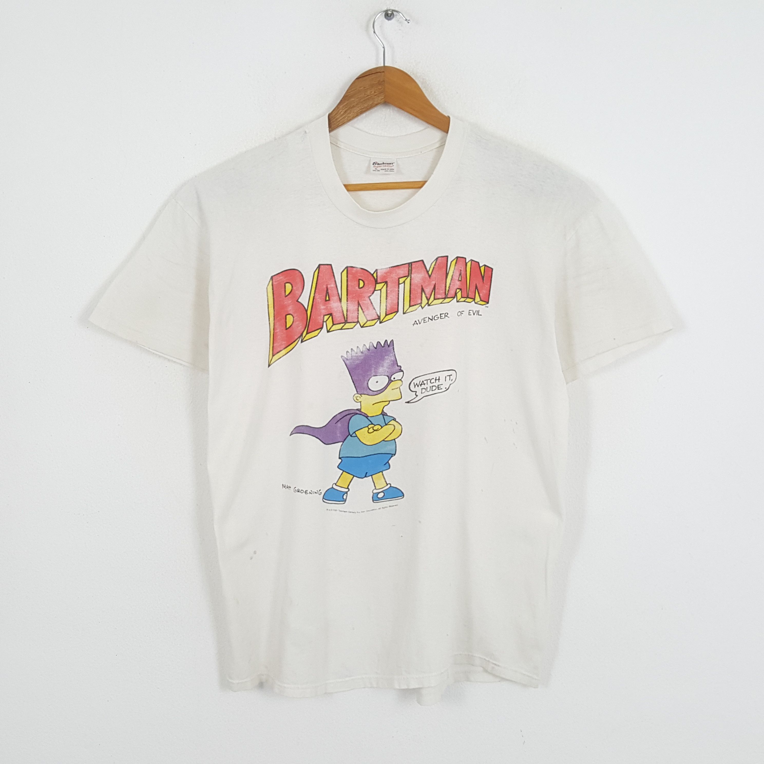 Cartoon Network × DC Comics × Vintage Vintage 90's BARTMAN American Cartoon Parody Stedman T-Shirt Size US XL / EU 56 / 4 - 1 Thumbnail