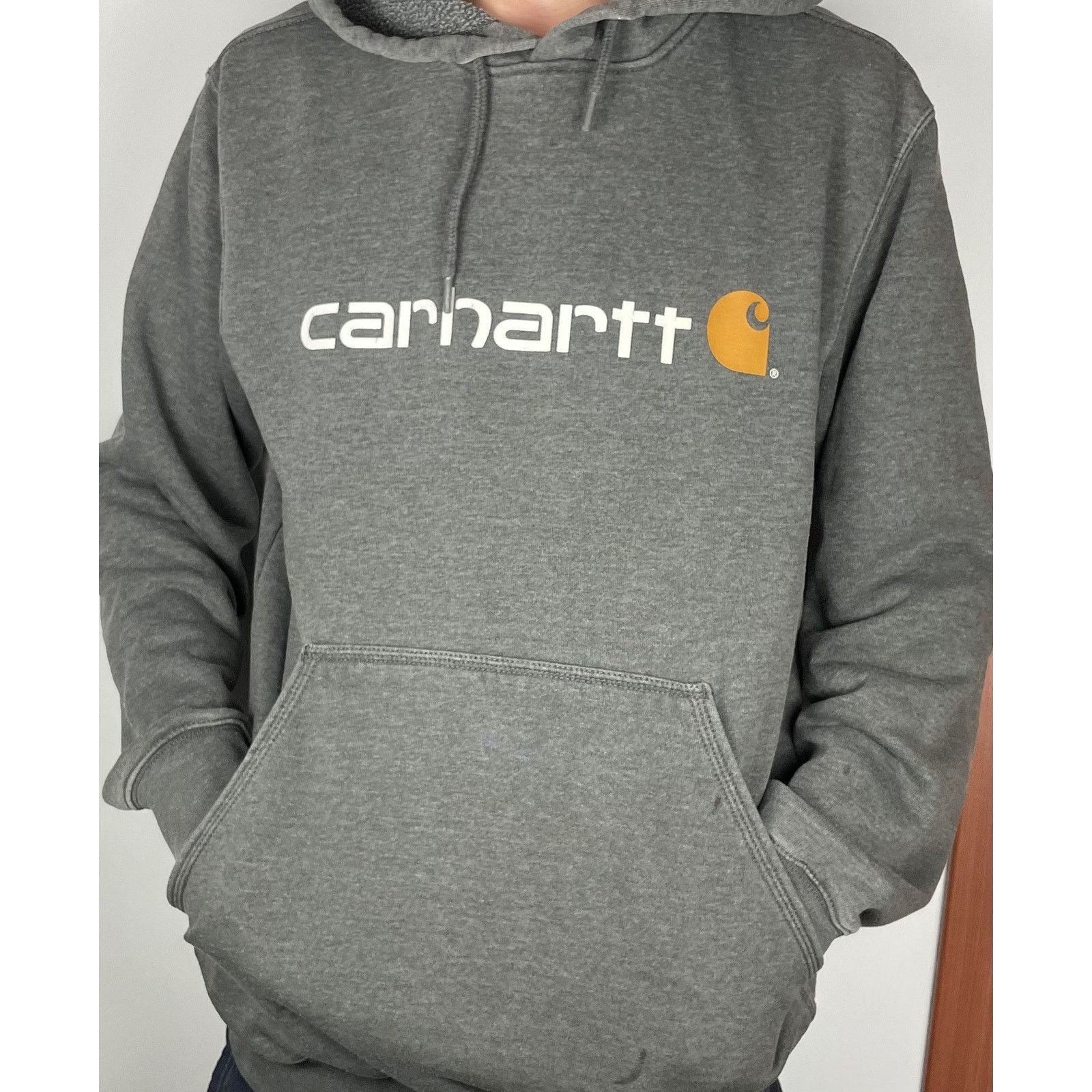 Carhartt Carhartt Men's Gray Midweight Logo Graphic Sweatshirt Small Size US S / EU 44-46 / 1 - 2 Thumbnail