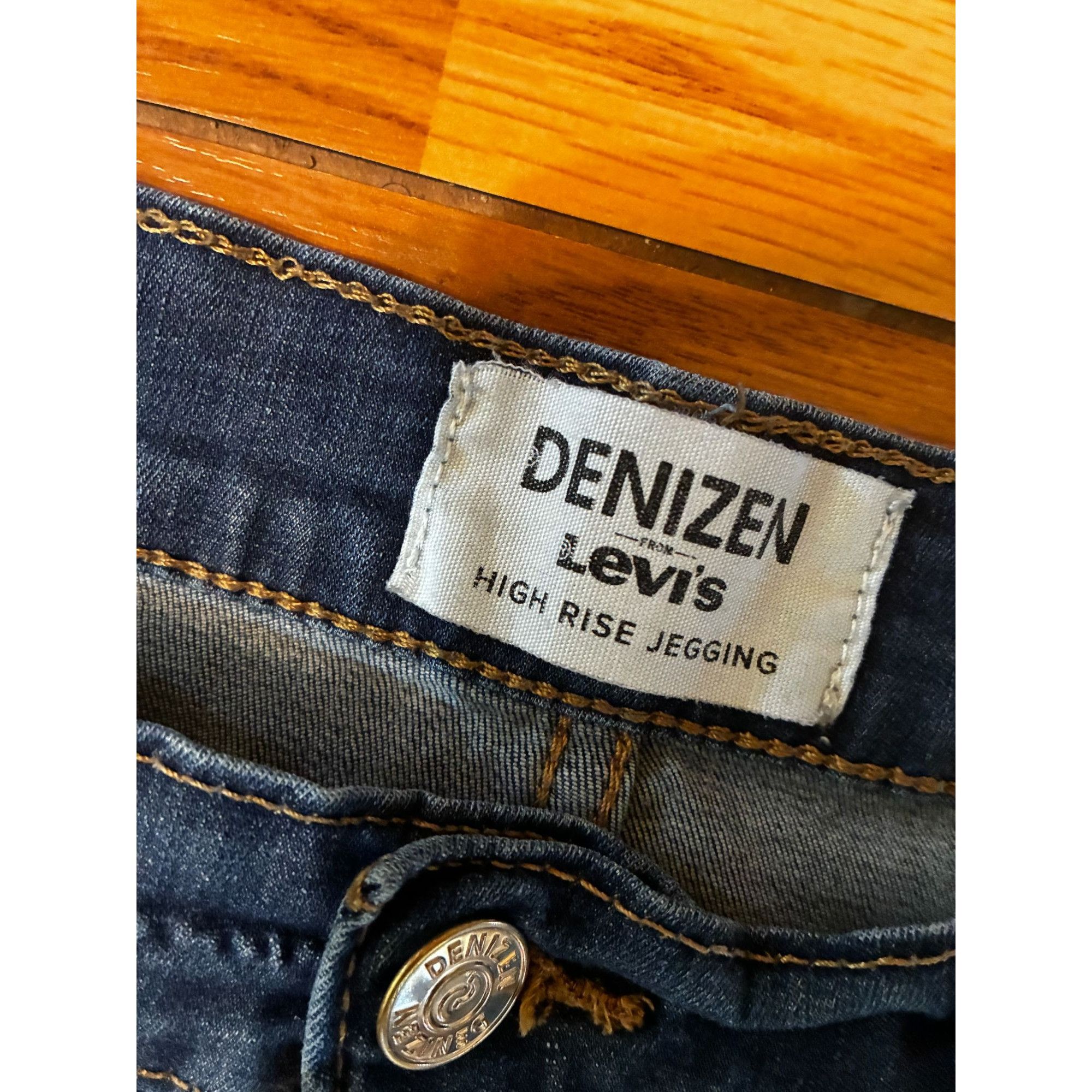 Denizen Denizen From Levis Junior's High Rise Dark Wash Jegging Jean Size 31" - 2 Thumbnail