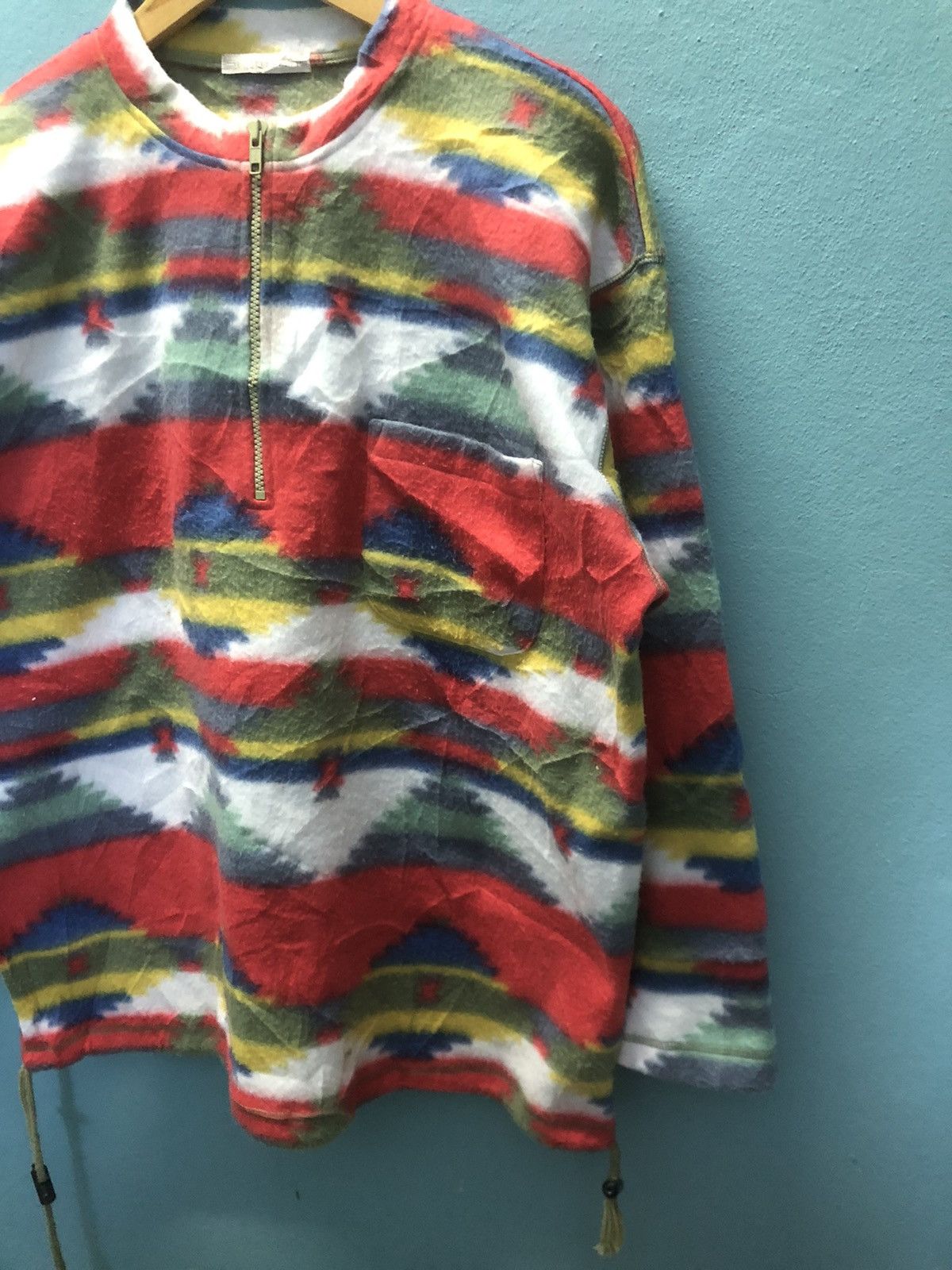 Japanese Brand × Vintage Sante reins navajo fleece sweatshirt Size US XL / EU 56 / 4 - 4 Thumbnail