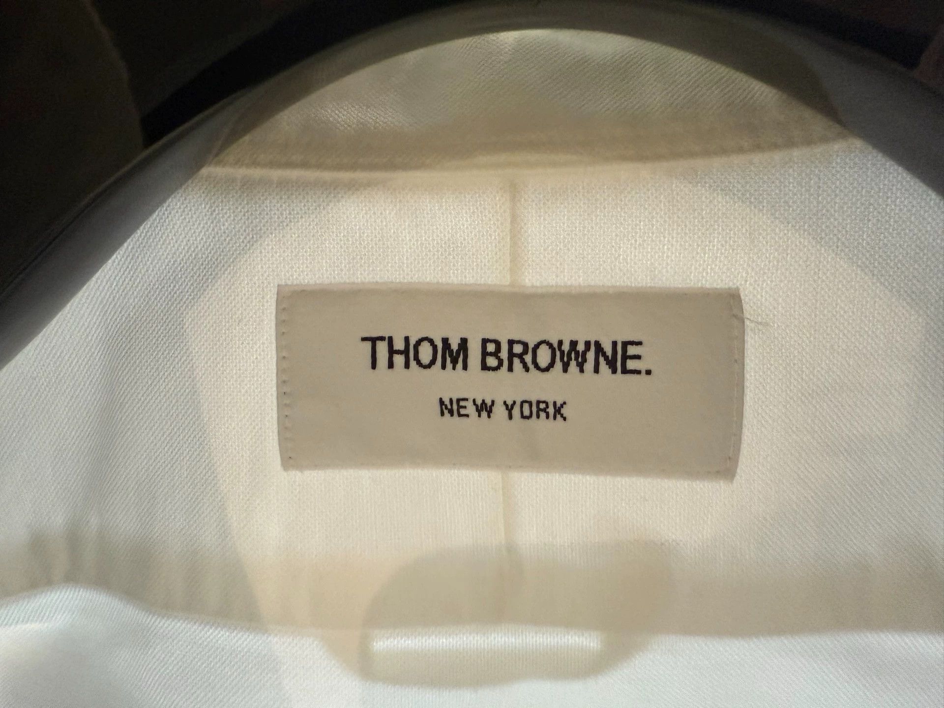 Thom Browne Thom Browne Tri-Color Arm Logo White Shirt Size 2 Size US M / EU 48-50 / 2 - 3 Thumbnail