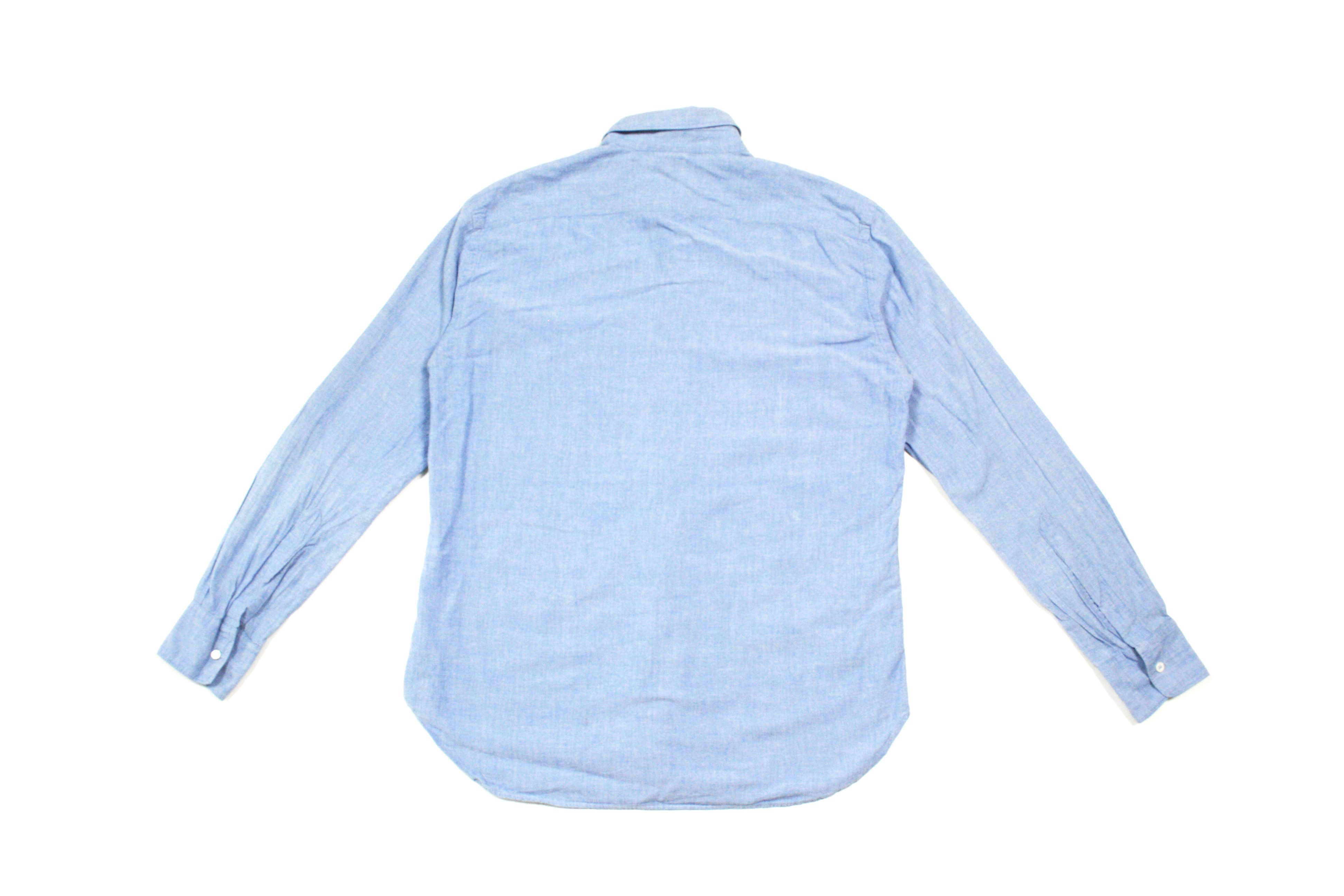 Aspesi Classic Cotton Chambray Shirt Size US M / EU 48-50 / 2 - 2 Thumbnail