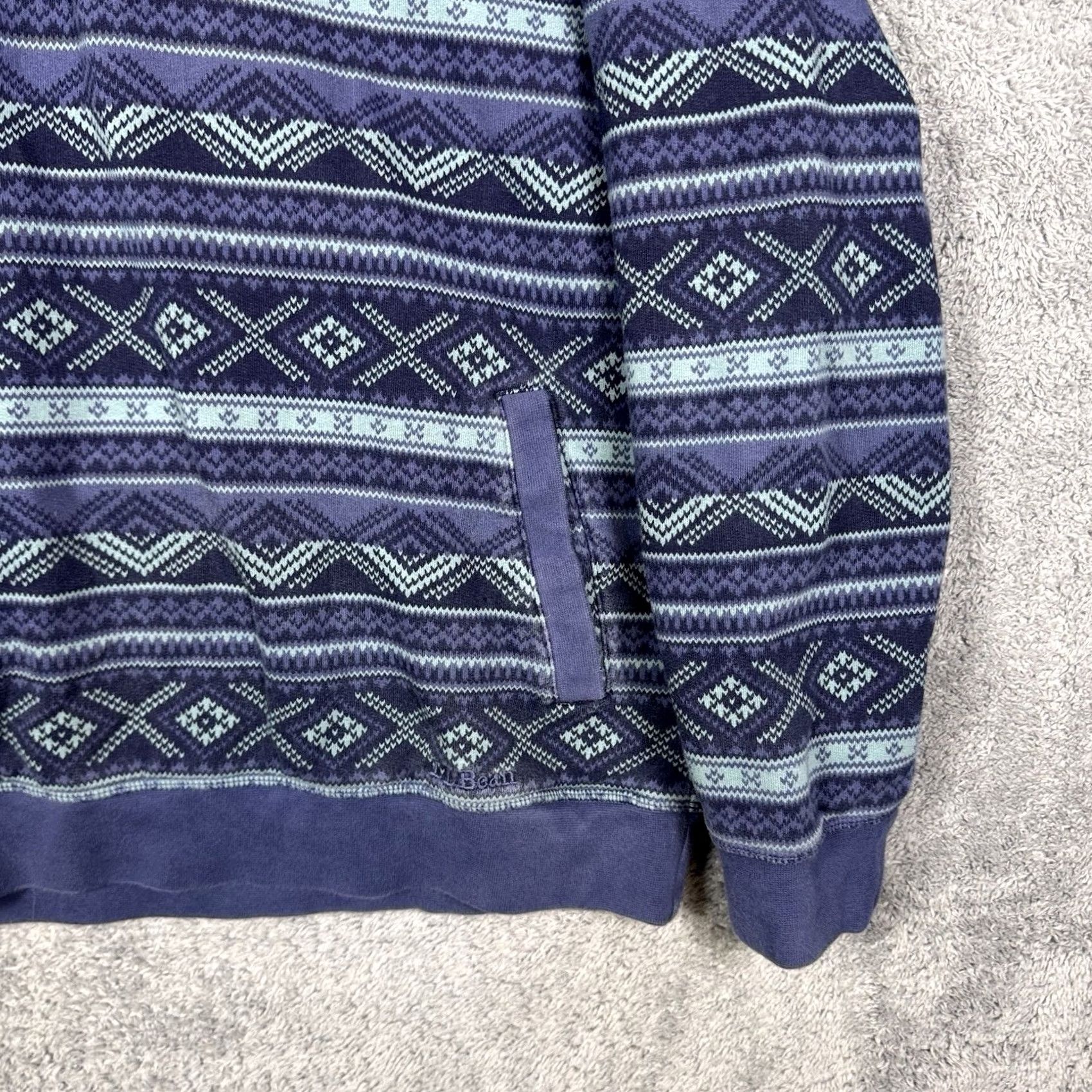 Vintage VINTAGE L.L. Bean Sweater Mens XL Athletic Sweats 1/4 Zip Pullover Aztec All Over 515588 Size US XL / EU 56 / 4 - 3 Thumbnail