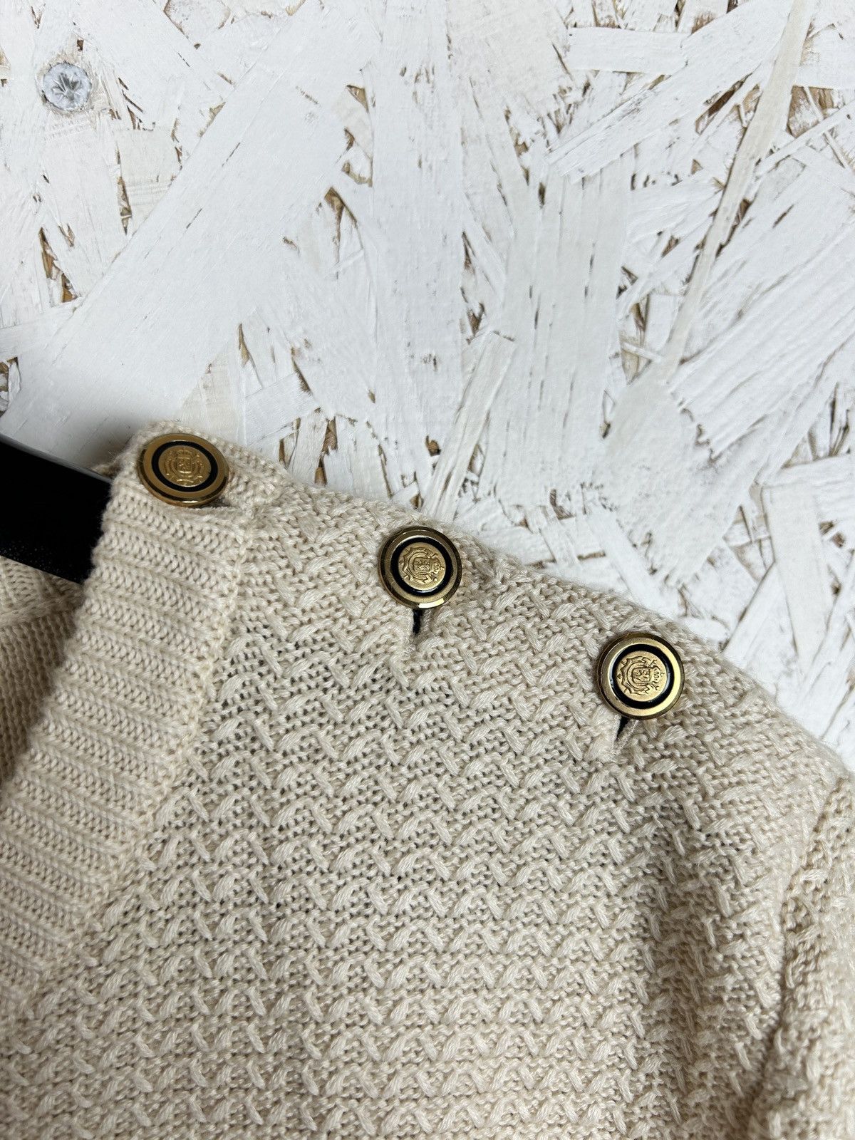 Gucci Gucci Embroidered Anchor Cotton Cashmere Striped Sweater Size M / US 6-8 / IT 42-44 - 3 Thumbnail
