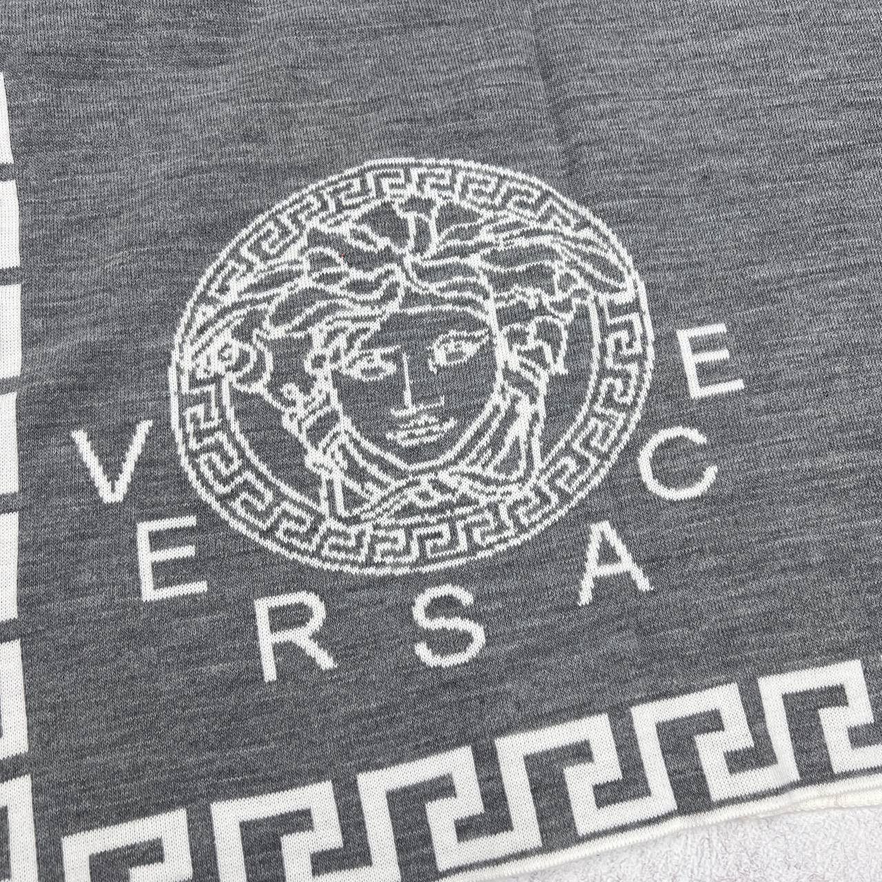 Versace VERSACE Scarf Grey Medusa Head Logo Greek Key Greca Border Size ONE SIZE - 6 Thumbnail
