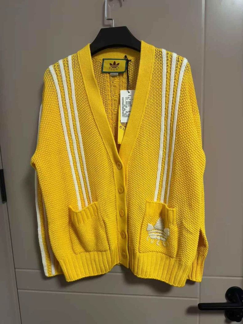 Gucci Gucci Adidas co-branded yellow and white knitted cardigan j Size US S / EU 44-46 / 1 - 1 Thumbnail