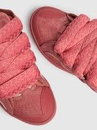 Lanvin oc11z0426 Curb Suede & Mesh Sneakers in Pink Size US 8 / EU 41 - 4 Thumbnail