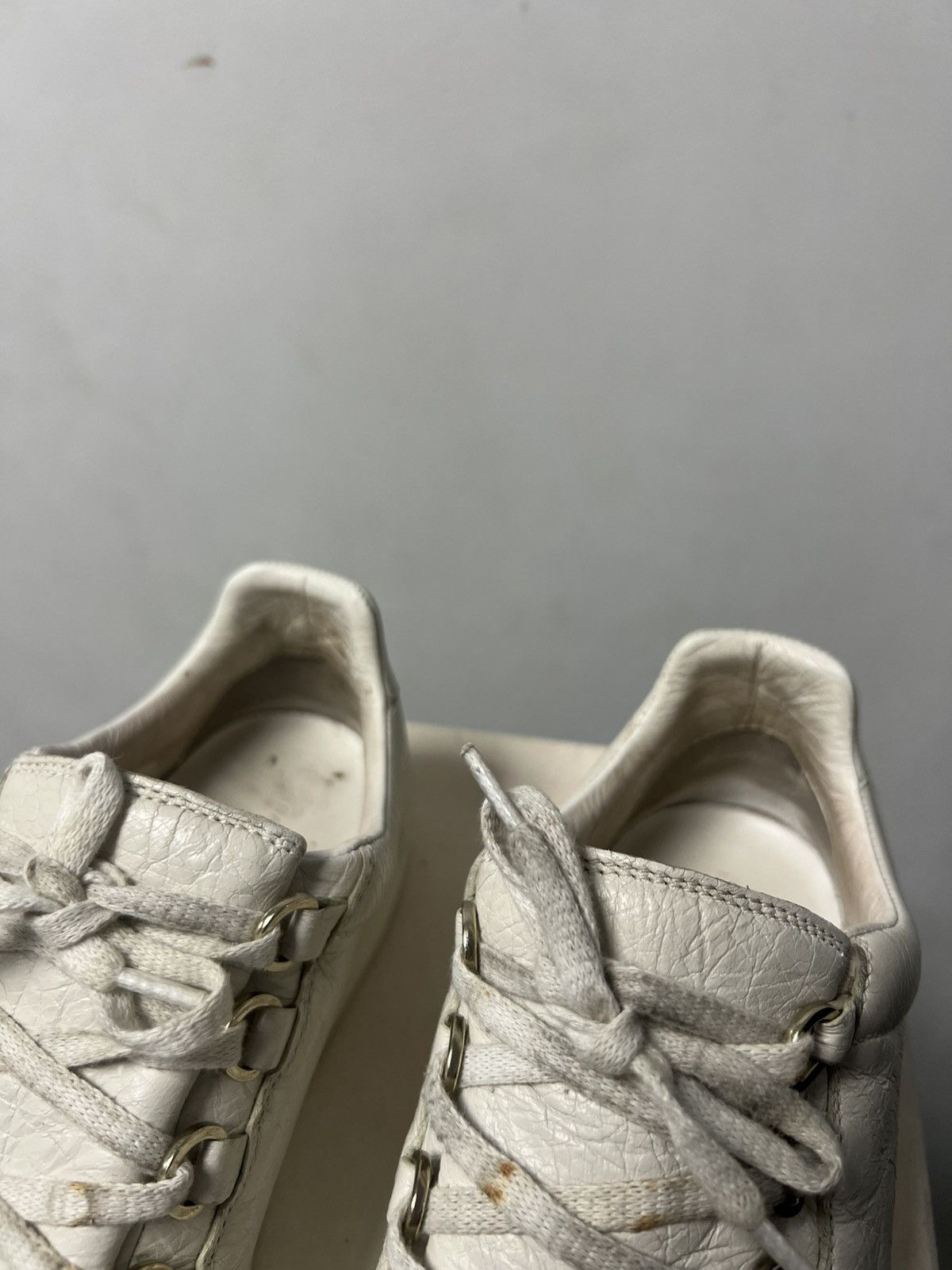 Balenciaga Balenciaga Arena Low Top Sneaker White Leather Size US 7.5 / EU 40-41 - 7 Thumbnail