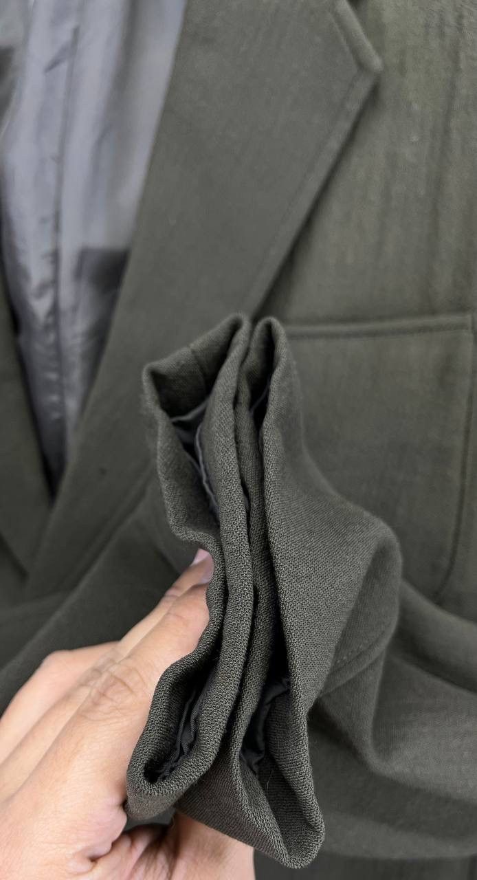 Yohji Yamamoto Vintage Yohji Yamamoto Trashed Wool Blazer Coats Jacket Size US M / EU 48-50 / 2 - 11 Thumbnail