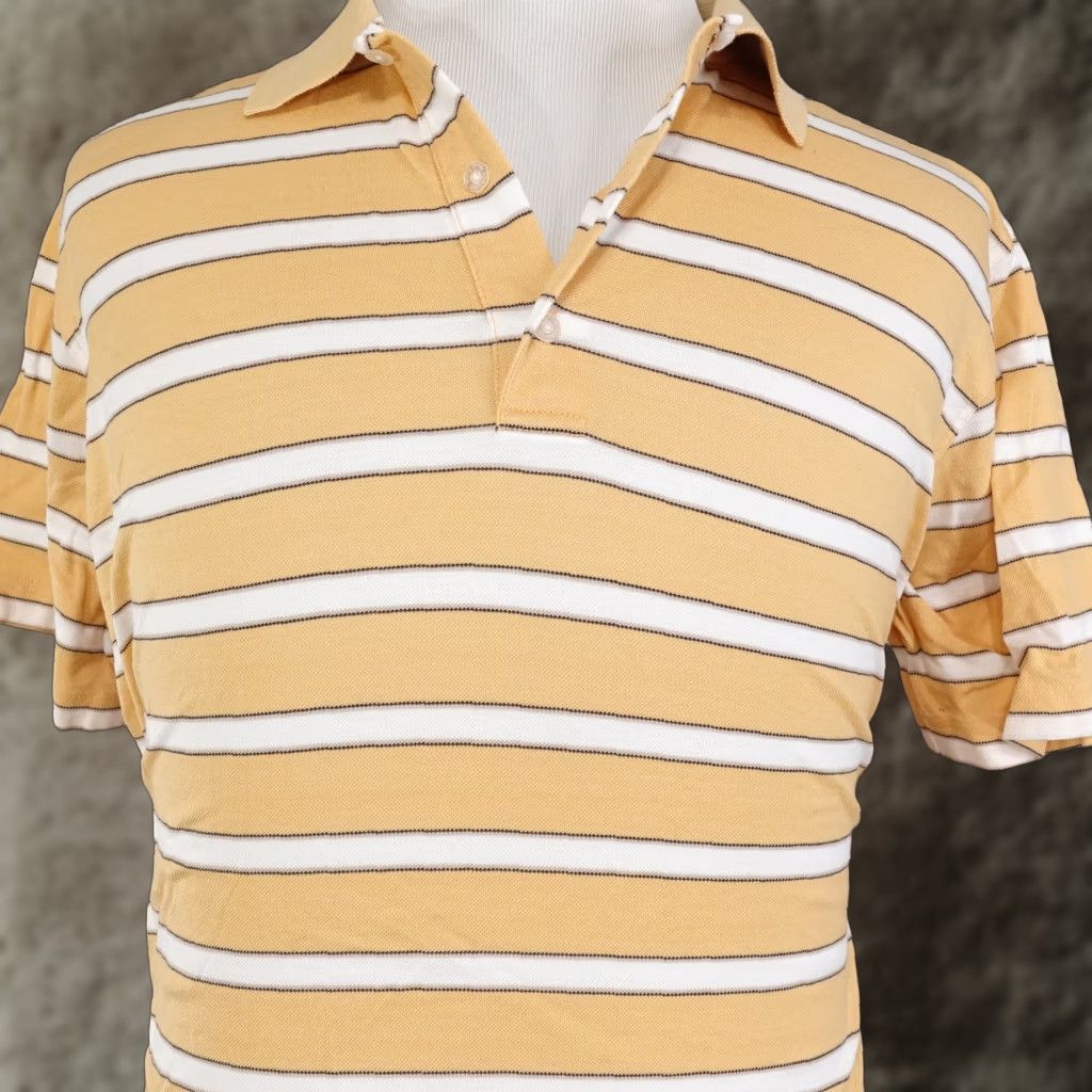 Vintage Vintage Bobby Jones Men's Short Sleeve Striped 100% Cotton Golf Polo Shirt M Orange Size US M / EU 48-50 / 2 - 1 Thumbnail