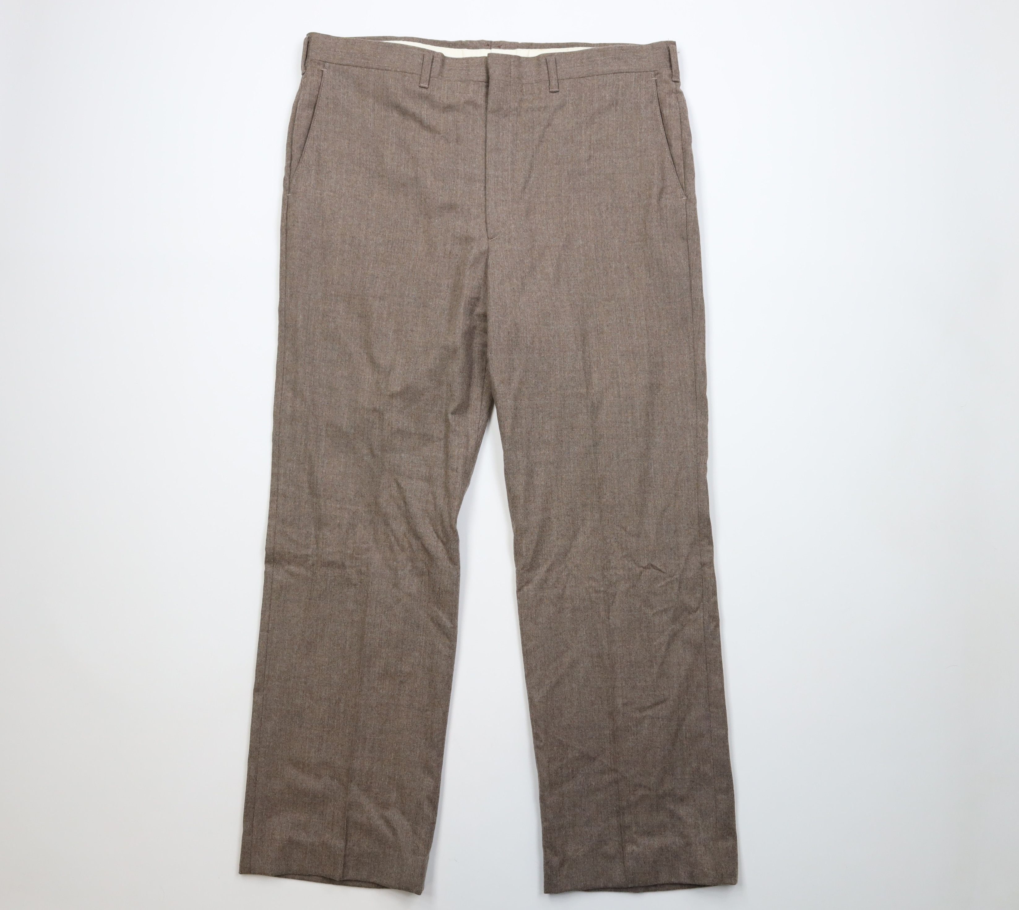 Vintage Vintage 70s Streetwear Knit Flared Wide Leg Chino Pants USA Size US 36 / EU 52 - 1 Thumbnail