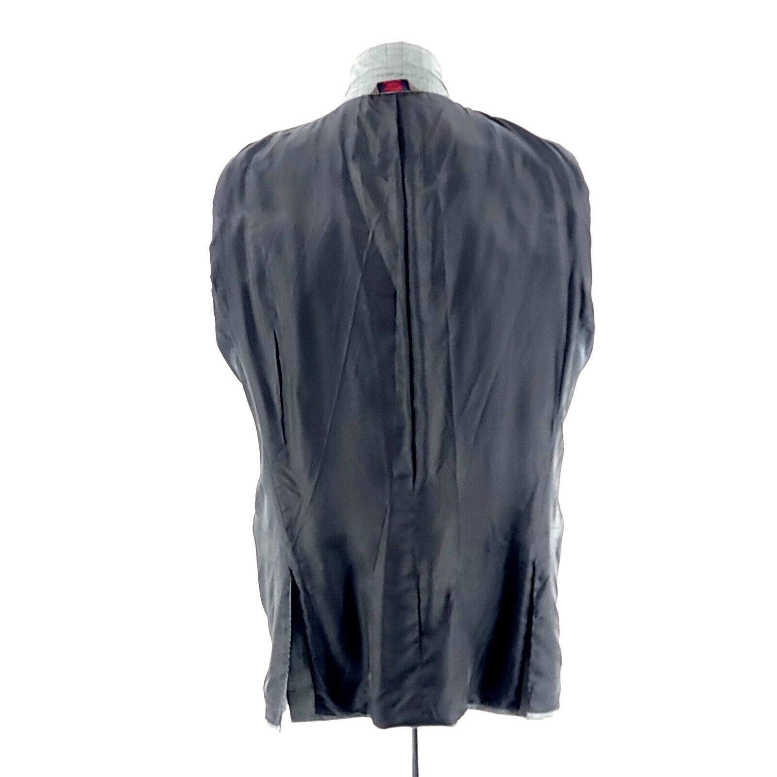Pronto Uomo Pronto Uomo Signature Super 120s Wool 2 Button Blazer Gray N Size 46L - 8 Thumbnail
